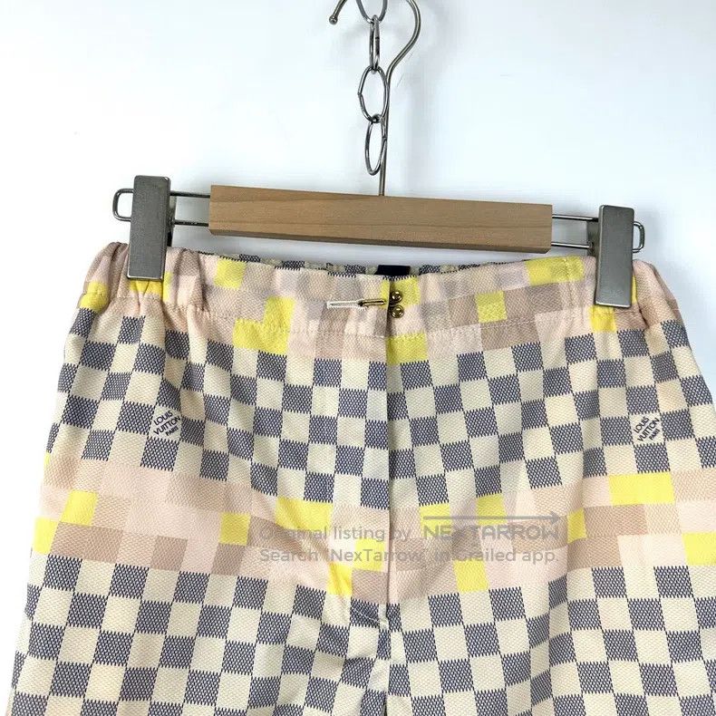Louis Vuitton Louis Vuitton Co-branded coffee color nylon checkerboard c Size US 34 / EU 50 - 3 Thumbnail