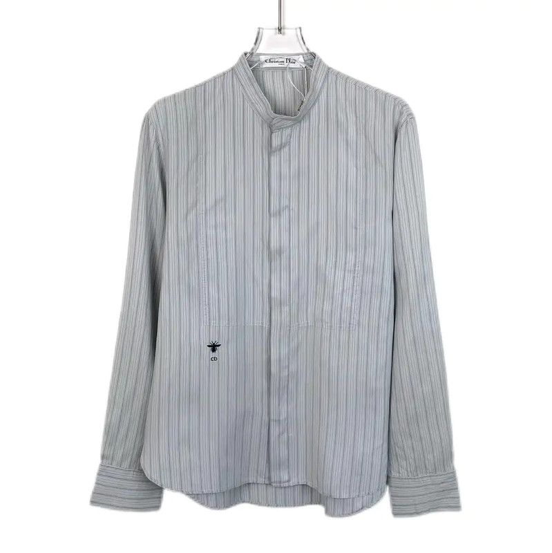 Dior Dior Light Blue Silk Women's Shirt 0089 Size S / US 4 / IT 40 - 1 Thumbnail