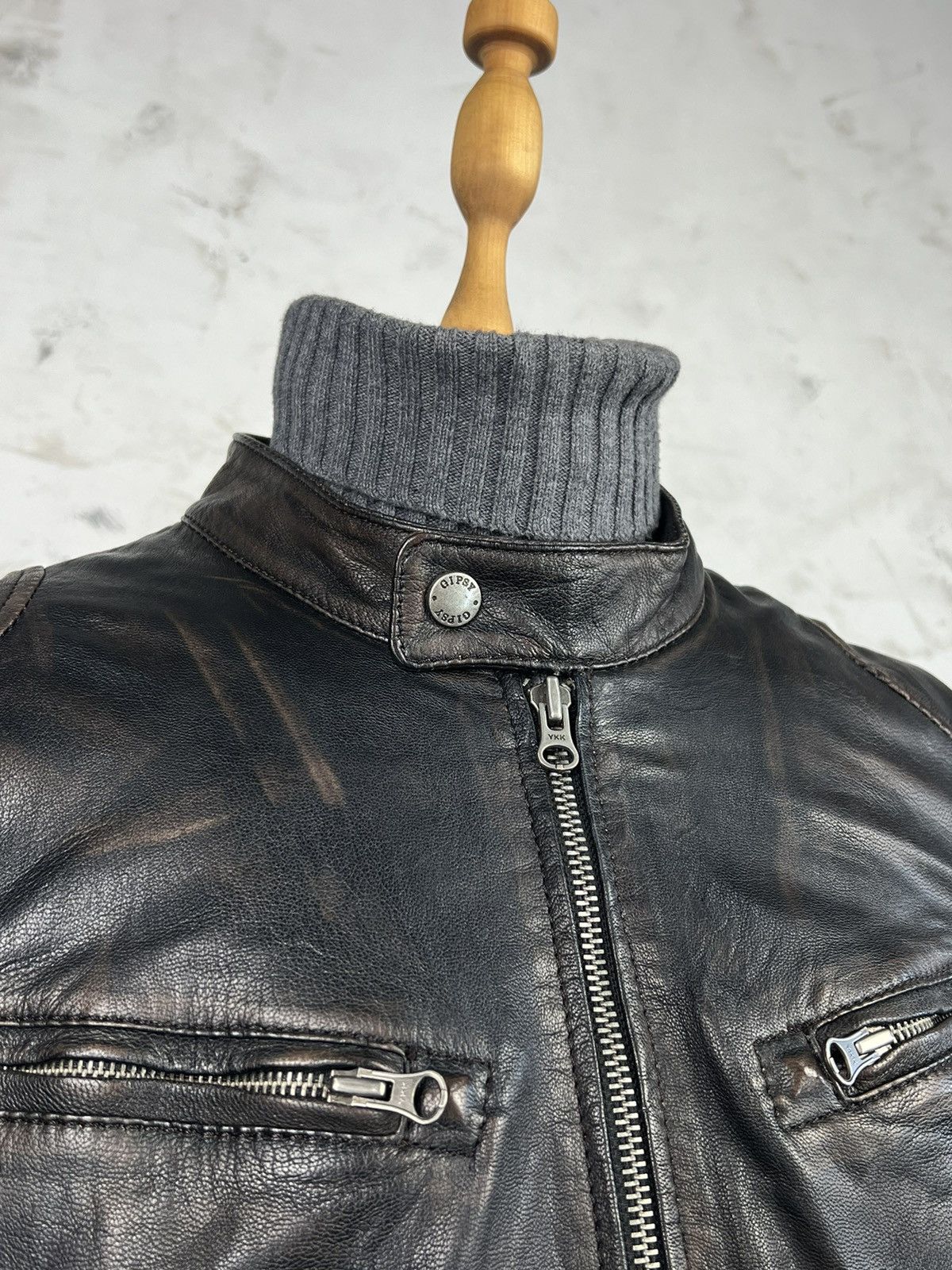 Vintage Vintage Gipsy Germany Leather Jacket Size L - XL Size US L / EU 52-54 / 3 - 4 Thumbnail
