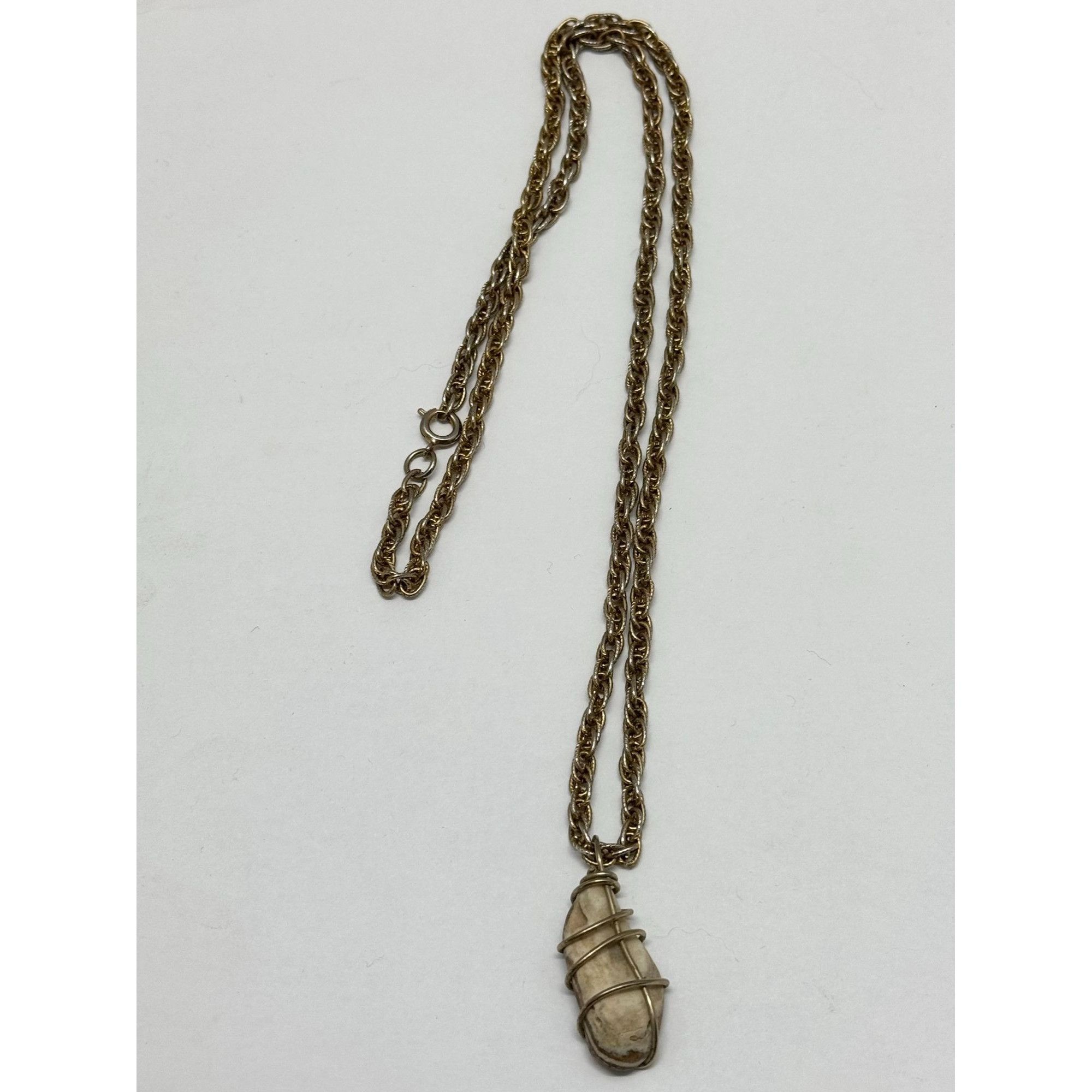 Vintage Vintage caged stone necklace Size ONE SIZE - 2 Thumbnail