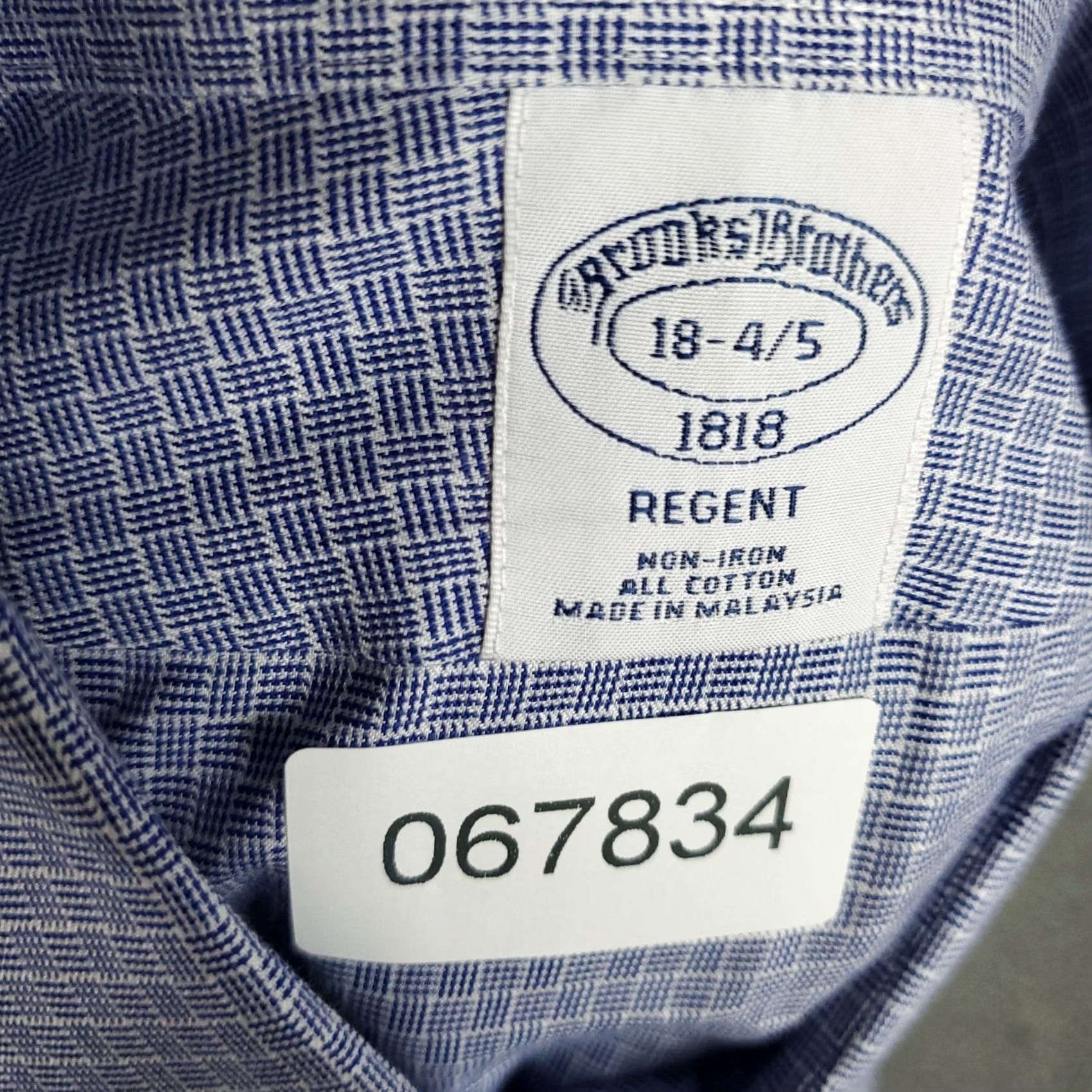 Brooks Brothers Brooks Brothers Shirt Mens 18 Blue Plaid Regent Button Up Long Sleeve Size US XXL / EU 58 / 5 - 7 Thumbnail