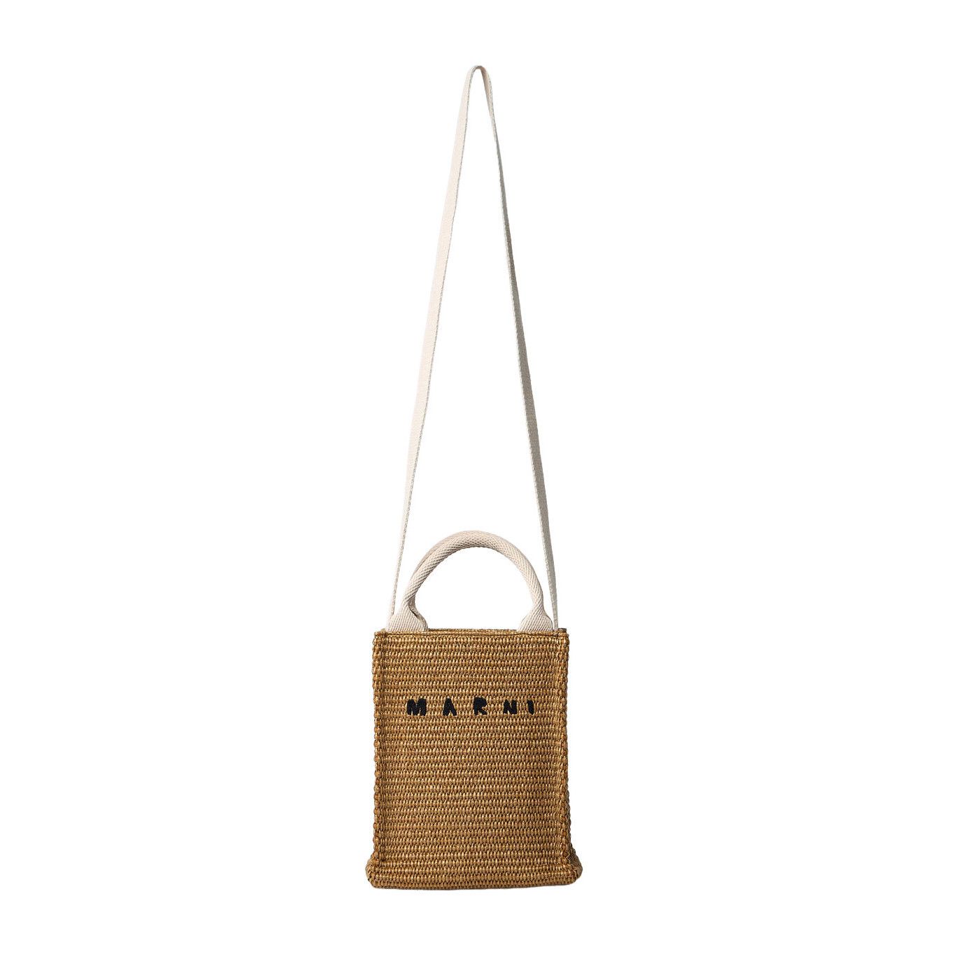 Marni MARNI Beige Raffia Mini Shoulder Bag New & Authentic Size ONE SIZE - 2 Thumbnail