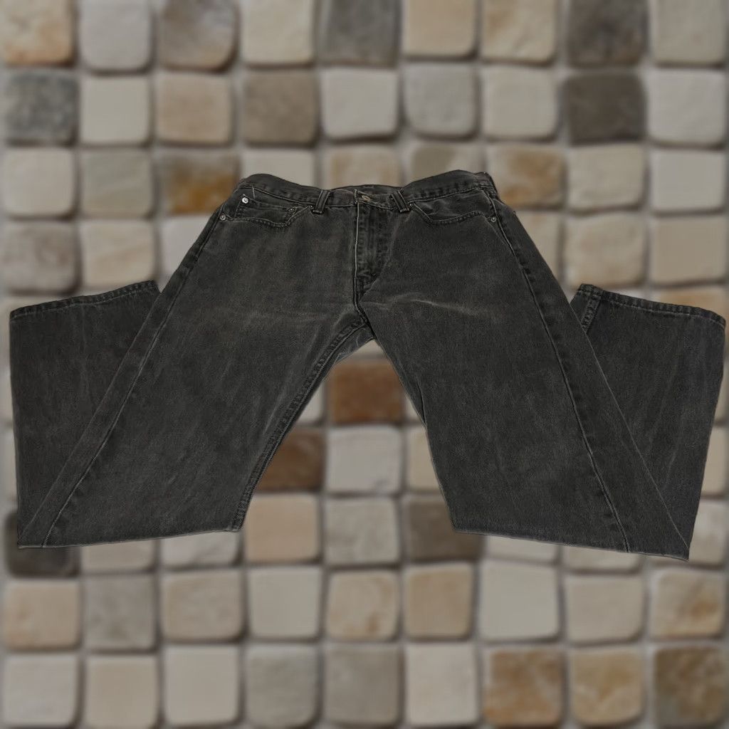 Levi's Levi's 505 Jeans Mens Regular Straight Denim Black Wash 34x32 5-Pocket Belt Loops Size US 34 / EU 50 - 1 Thumbnail