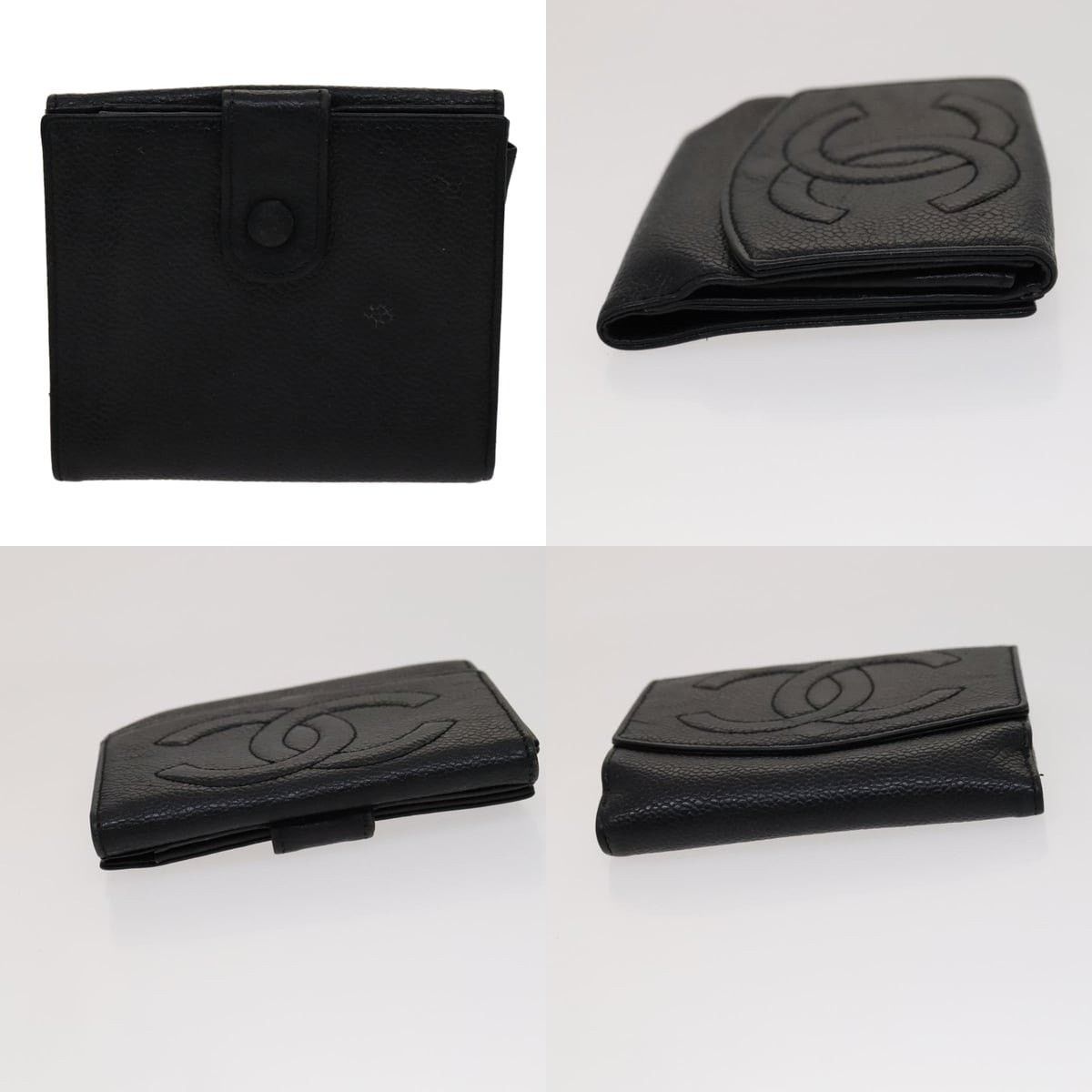 Chanel Chanel Key Case Wallet Caviar Skin Black Pink CC Size ONE SIZE - 3 Thumbnail