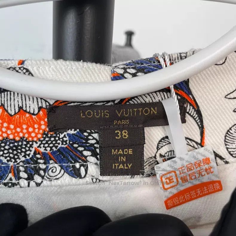 Louis Vuitton Louis Vuitton Blue and white cashew floral print skirt Size 37" - 5 Thumbnail