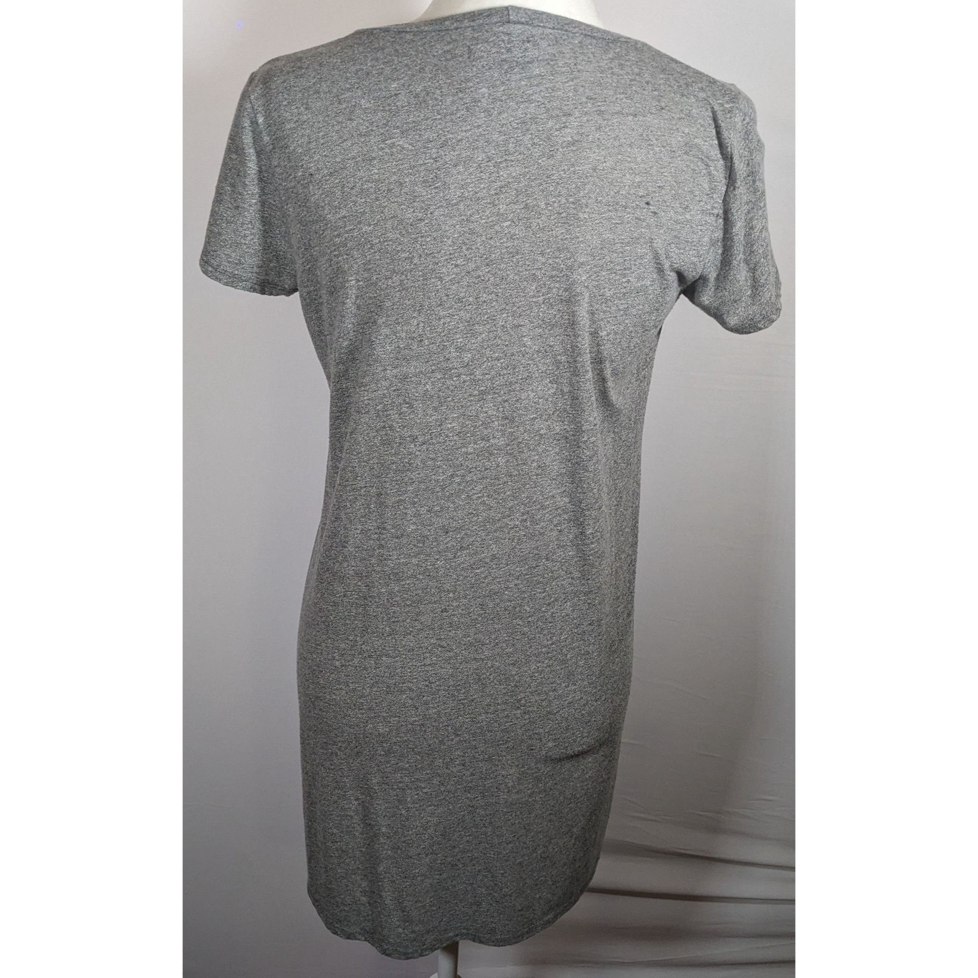 Other Lauren Mochi Beverly Hills Grey T-Shirt Dress With Red Flora Size S / US 4 / IT 40 - 5 Thumbnail