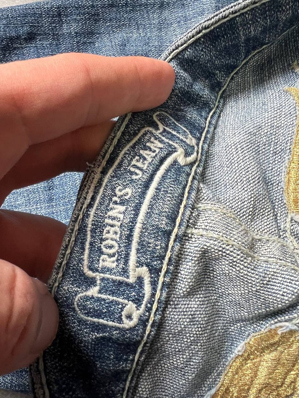 Robins Jeans LGB Style Vintage Robins Jean studded blue denim Size 25" / US 0 / IT 36 - 9 Thumbnail