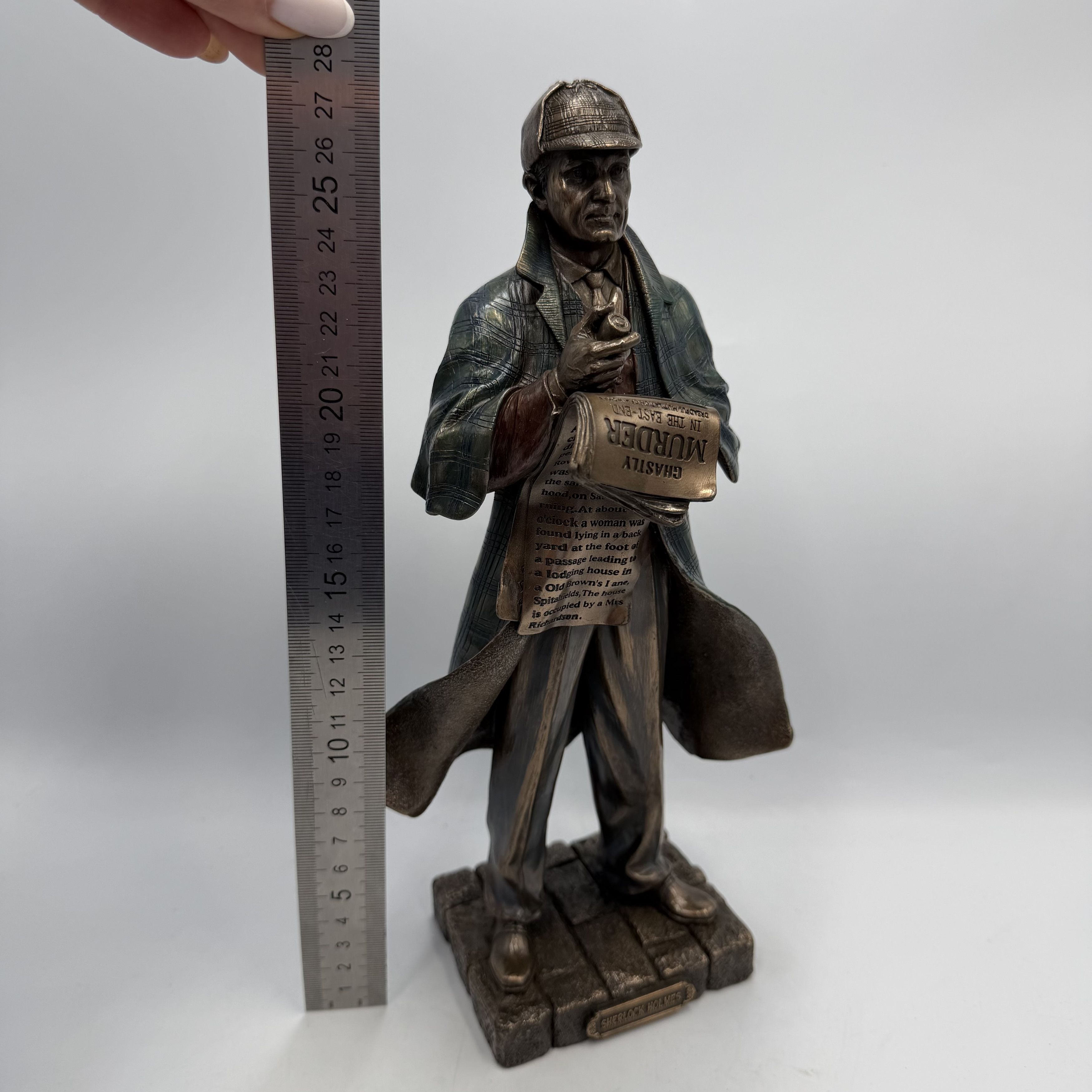 Other Sherlock Holmes Statue Bronze Finish Detective Figurine 27cm Size ONE SIZE - 3 Thumbnail