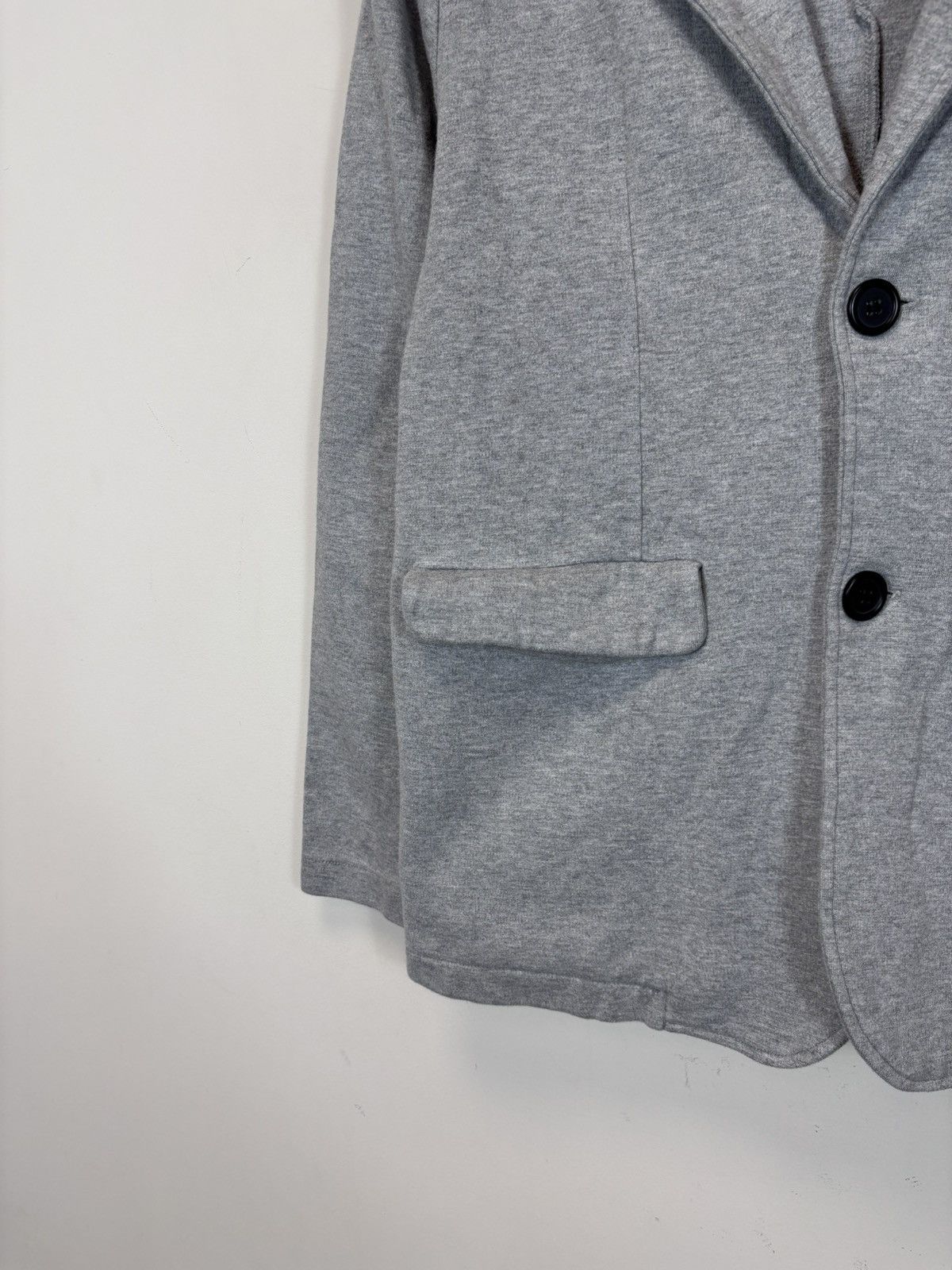 Japanese Brand Japanese Brand Men’s Minimalist Grey Cotton Blazer Jacket Size US S / EU 44-46 / 1 - 5 Thumbnail