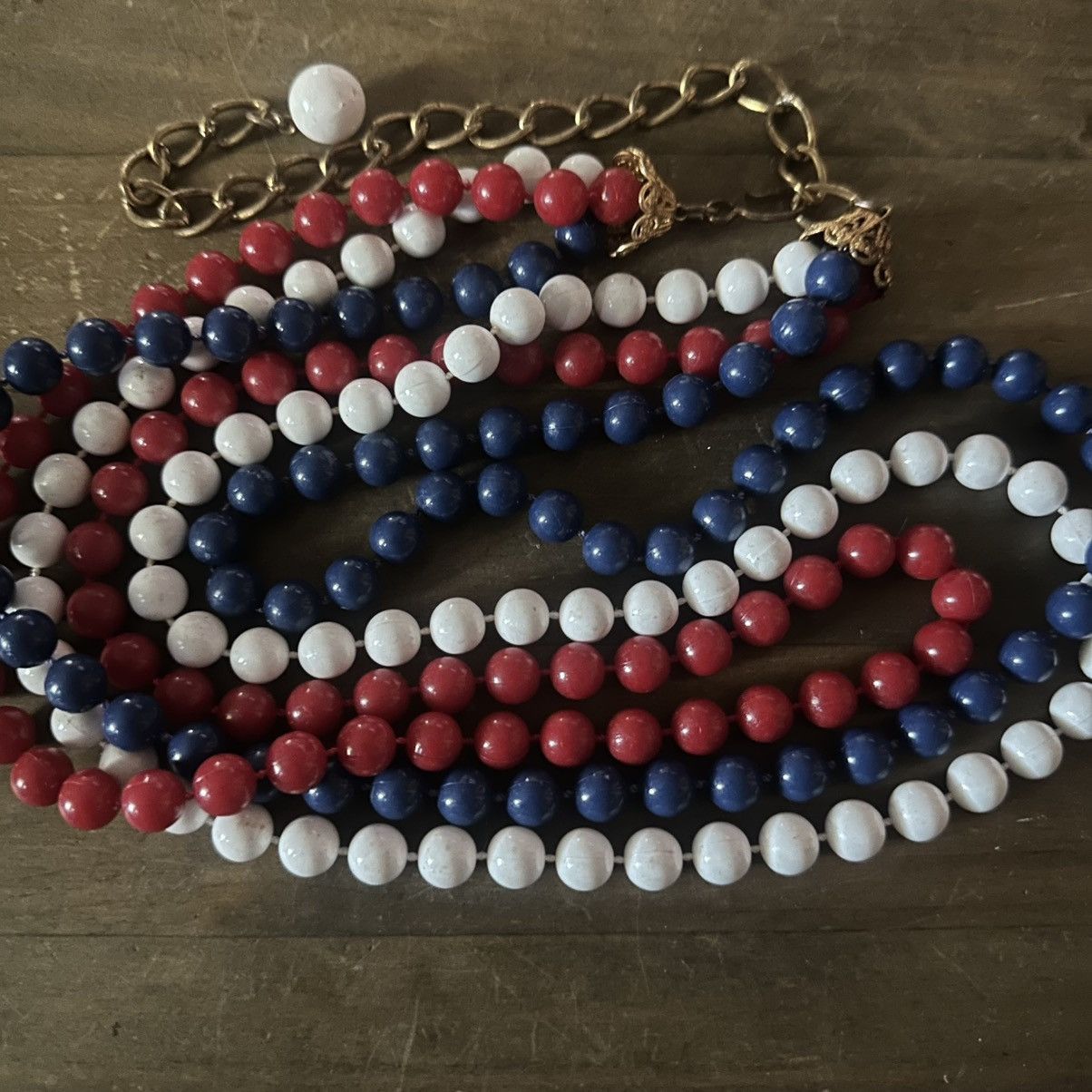 Vintage Vintage patriotic bead necklace/belt Size ONE SIZE - 2 Thumbnail