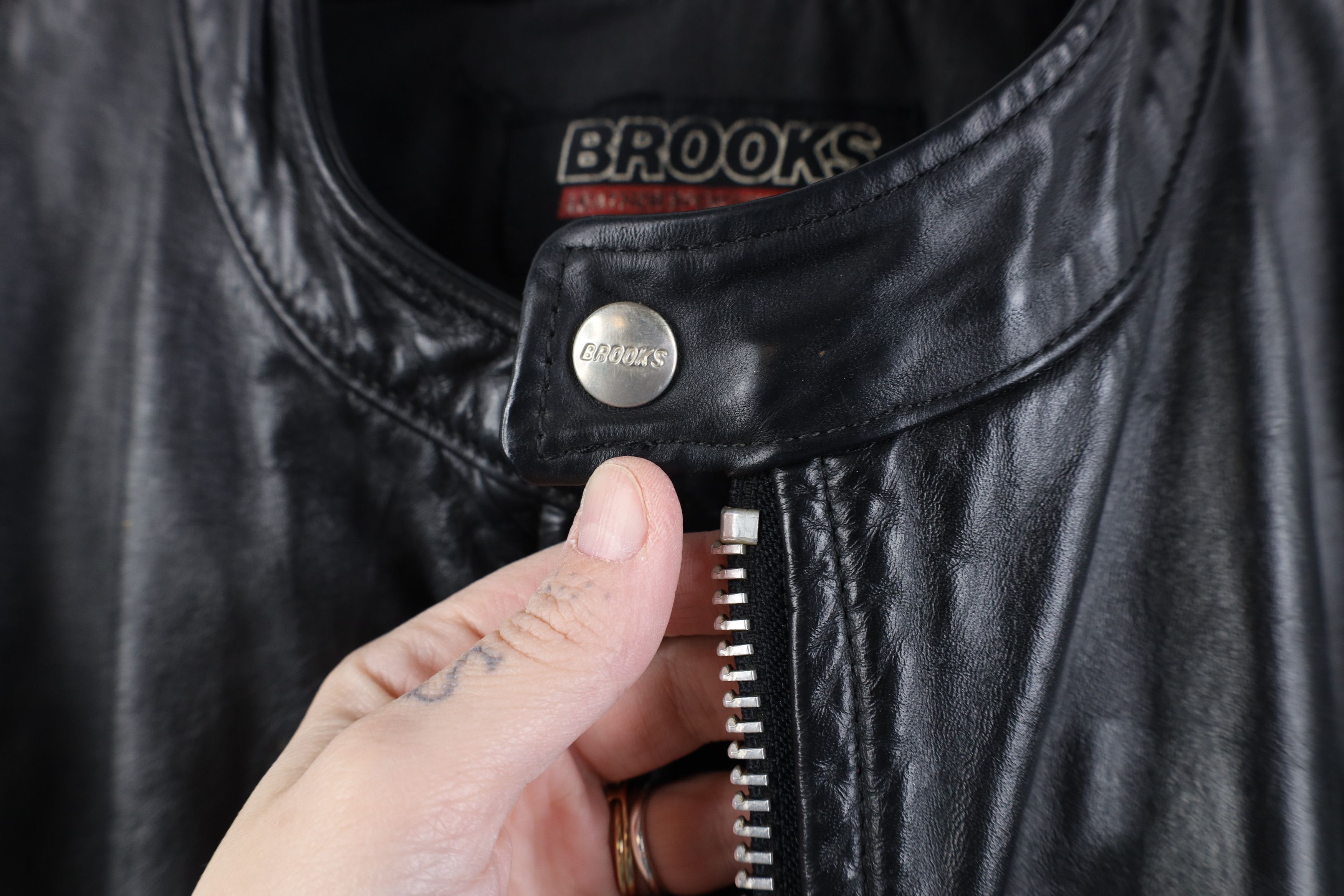 Vintage AS IS Vintage 60s 70s Brooks Cafe Racer Bomber Jacket USA Size US XXL / EU 58 / 5 - 5 Thumbnail