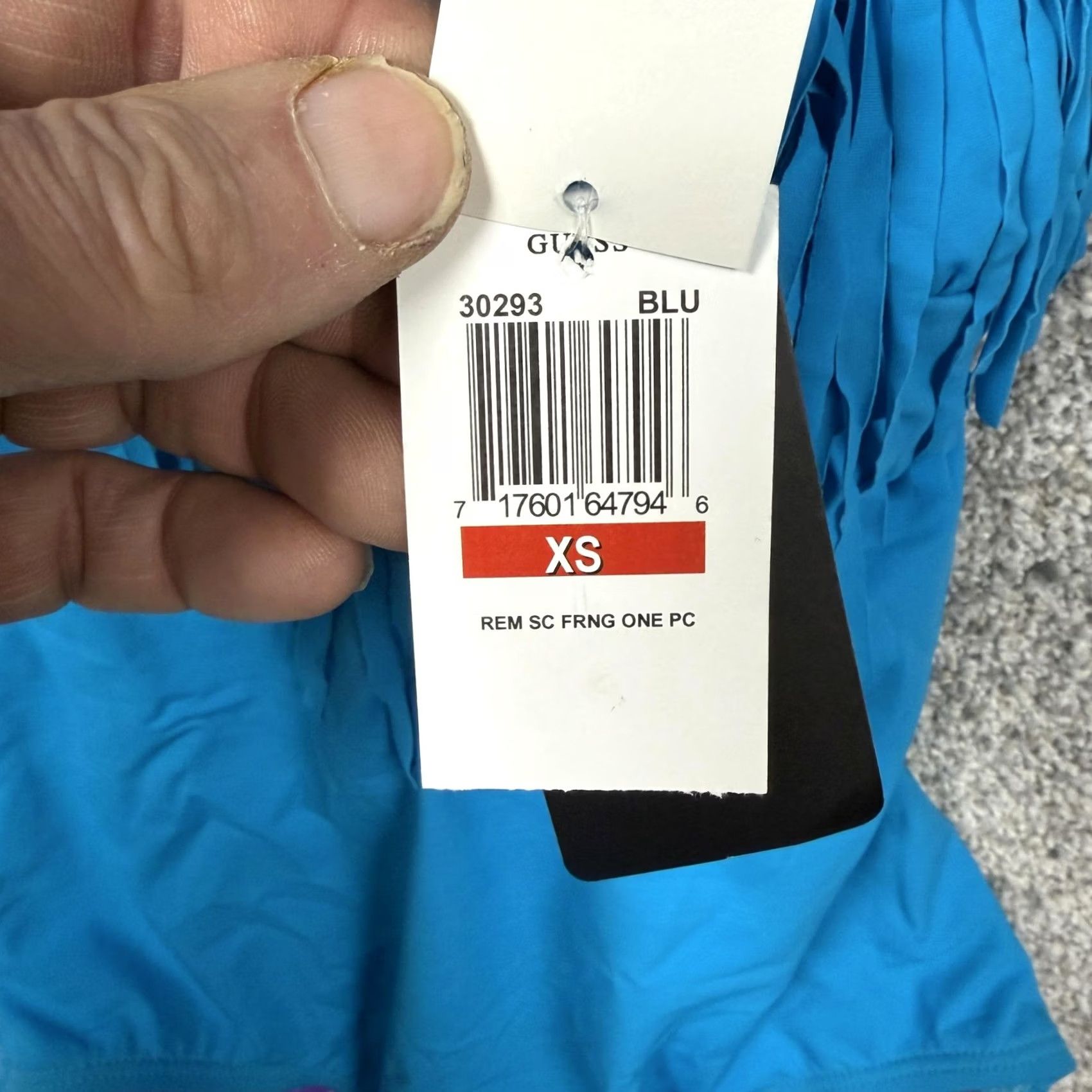 Guess Guess One Piece Monokini Swimsuit XS Blue Coastal Cowgirl Festival Beach USA Size ONE SIZE - 4 Thumbnail