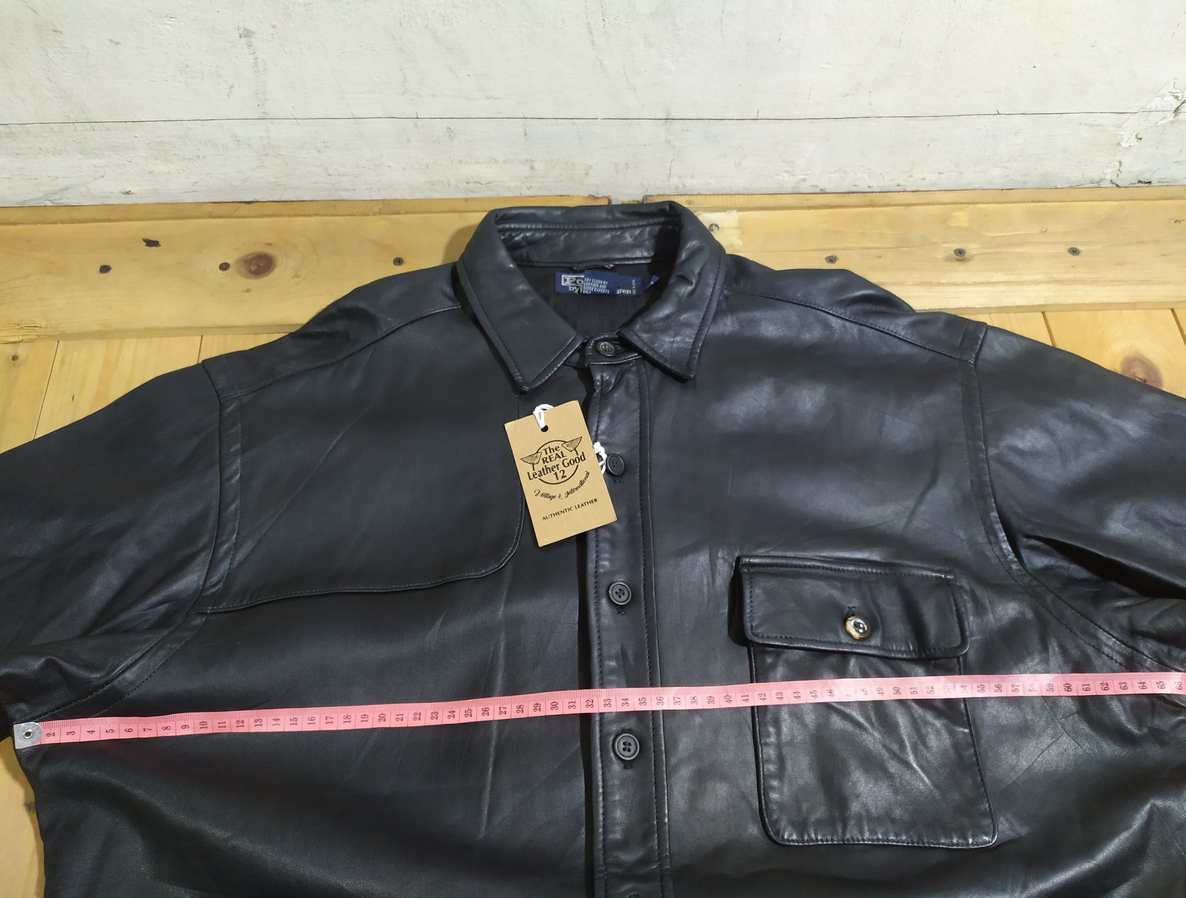 Polo Ralph Lauren × RRL Ralph Lauren POLO RALPH LAUREN LEATHER BLACK SHIRT JACKET Size US L / EU 52-54 / 3 - 15 Thumbnail
