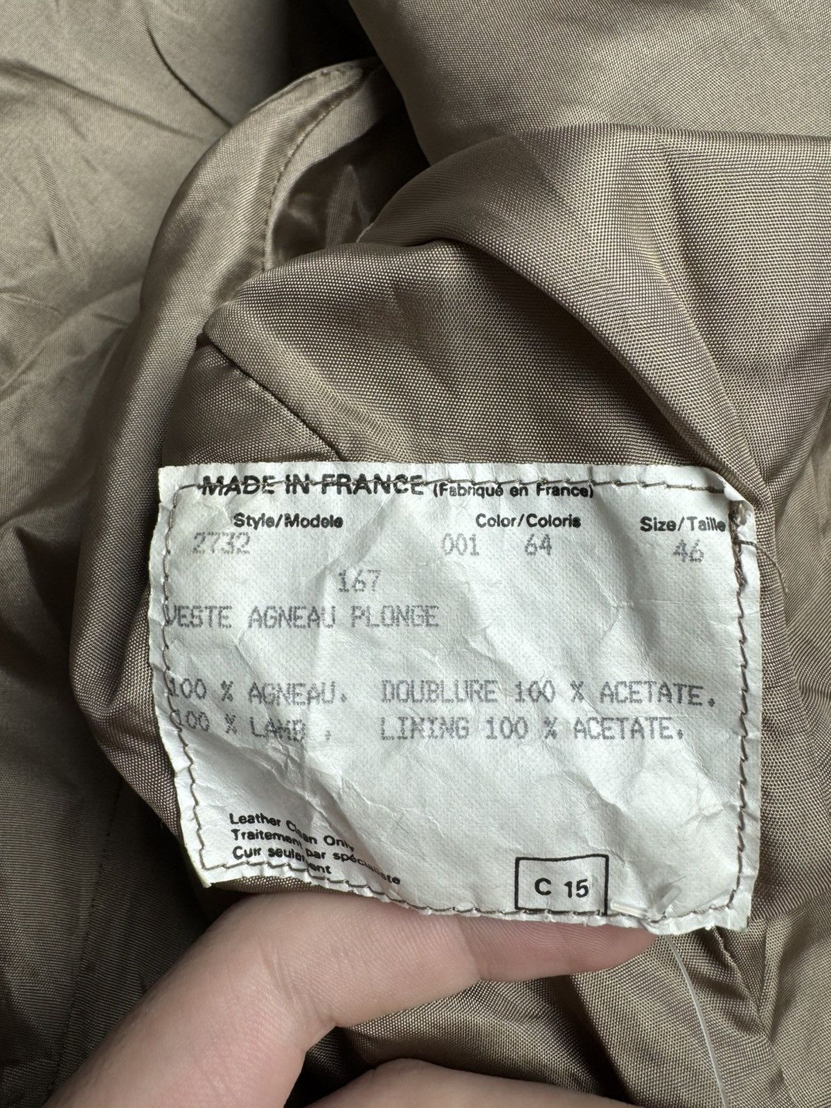 Claude Montana CLAUDE MONTANA VEST AGNEAU PLONGE 80S LEATHER COAT JACKET Size XL / US 12-14 / IT 48-50 - 17 Thumbnail