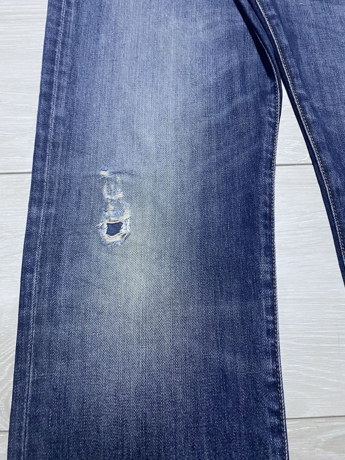 Ring Milano Vintage Ring Milano Blue Wash Distressed Skinny Jeans Size US 31 - 11 Thumbnail