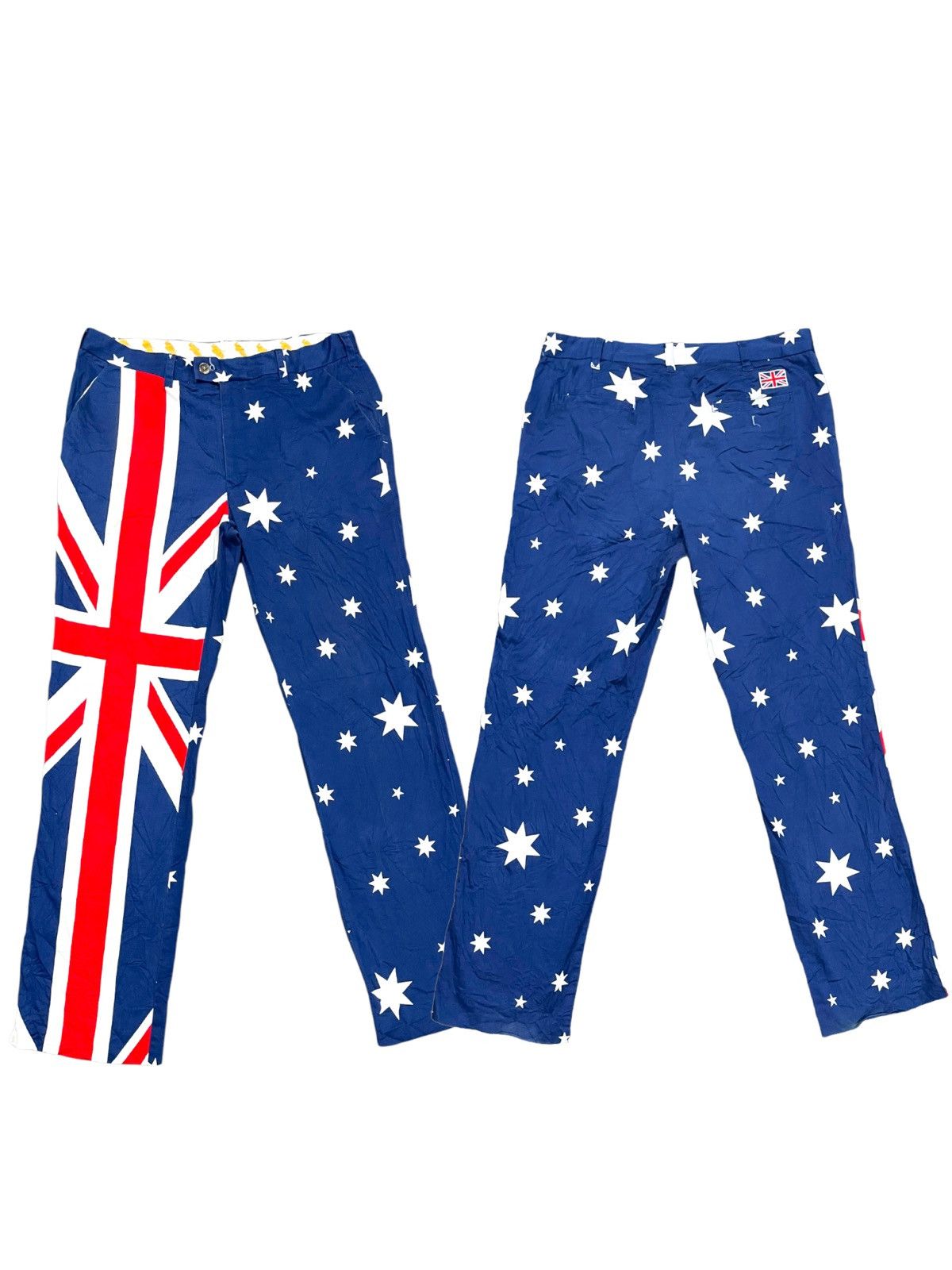 image of Golf Le Fleur x National Anthem Loud Mouth Golf Gb Flags Trouser Pants, Men's (Size 36)