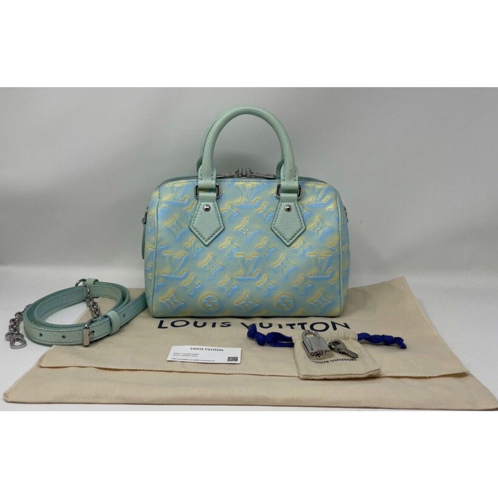 Louis Vuitton Louis Vuitton Speedy Bandouliere 20 Stardust Green Size ONE SIZE - 3 Thumbnail