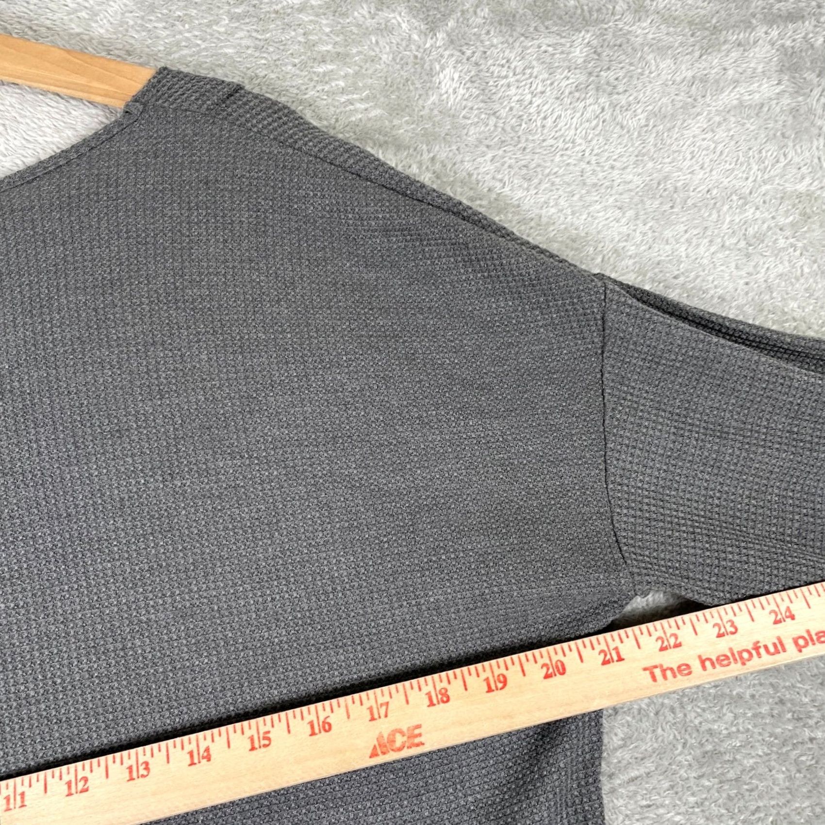 Vintage VINTAGE Y2K BTFBM Waffle Knit Henley Top Womens Large Gray Button Oversized T-Shirt Shirt Bodysuit? Size L / US 10 / IT 46 - 6 Thumbnail