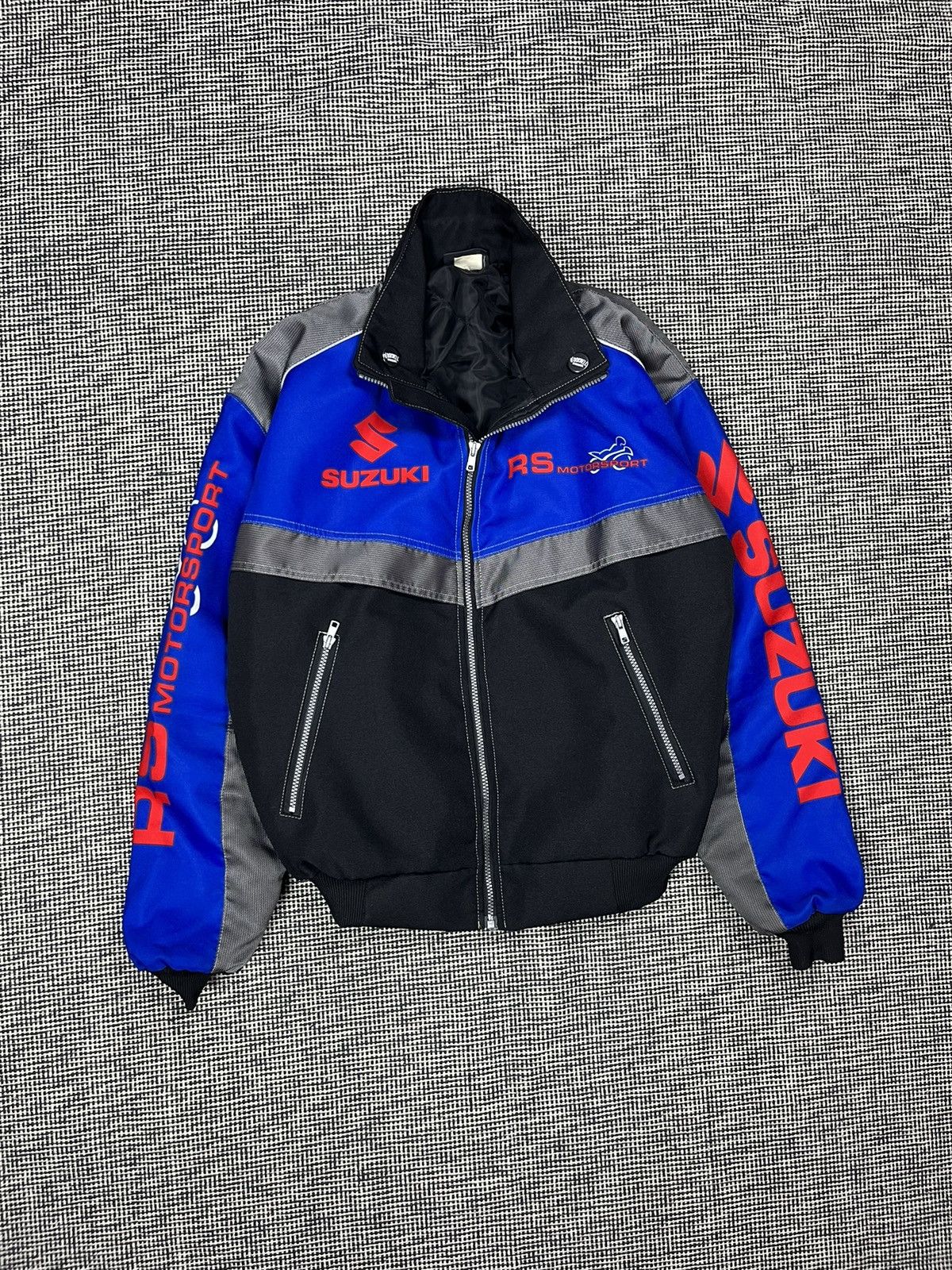 Japanese Brand Suzuki RS Motorsport vintage y2k racing bomber jacket moto Size US L / EU 52-54 / 3 - 2 Thumbnail