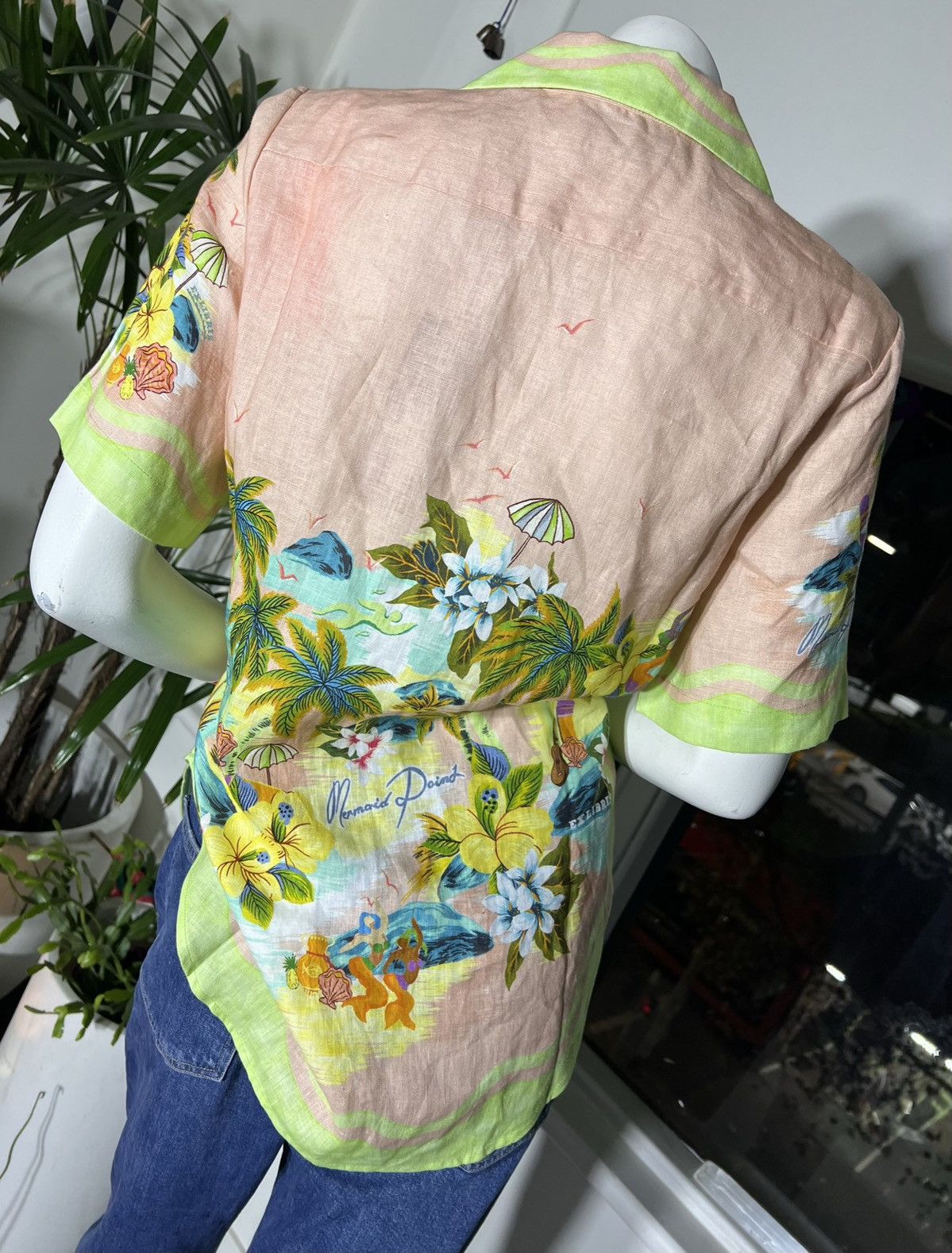 ALEMAIS Alemais Guava Mermaid Point Short Sleeve Shirt. Size XS / US 0-2 / IT 36-38 - 9 Thumbnail