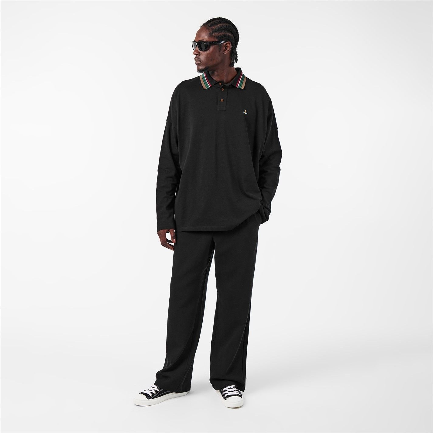 Vivienne Westwood o1g2r1mq0526 Long Sleeve Polo Shirt in Black Size US XS / EU 42 / 0 - 6 Thumbnail