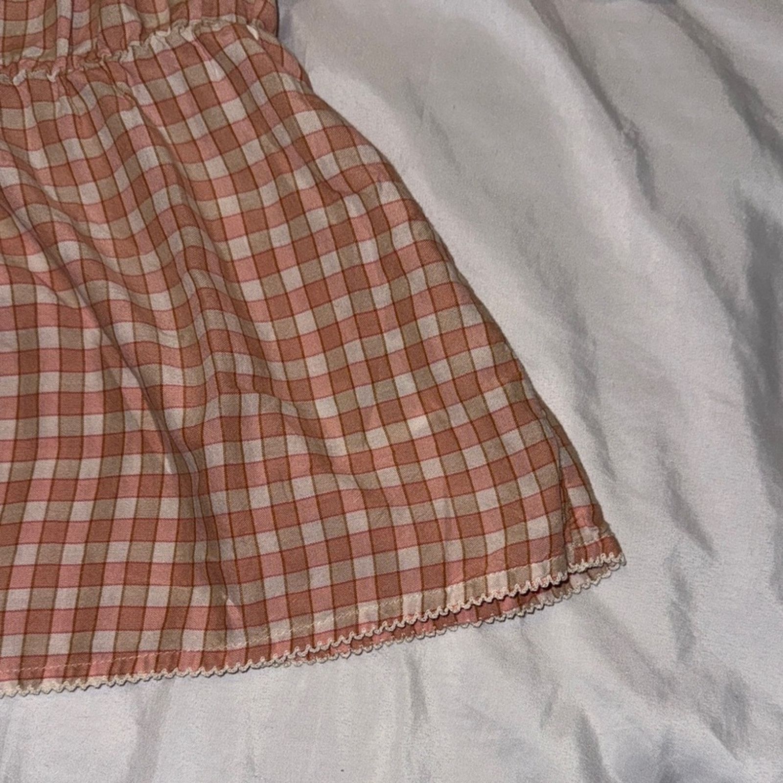 Old Navy Old Navy Checkered Peasant Blouse – Puff Sleeve, Size L Size L / US 10 / IT 46 - 5 Thumbnail