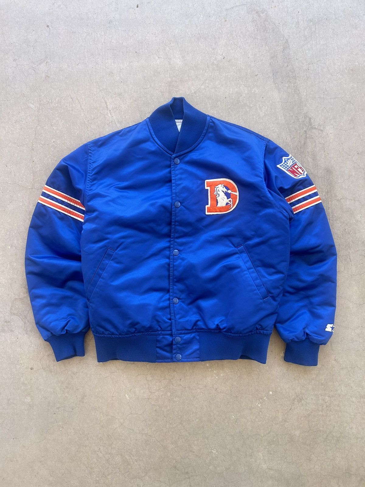 Vintage Denver Broncos popular NFL satin bomber