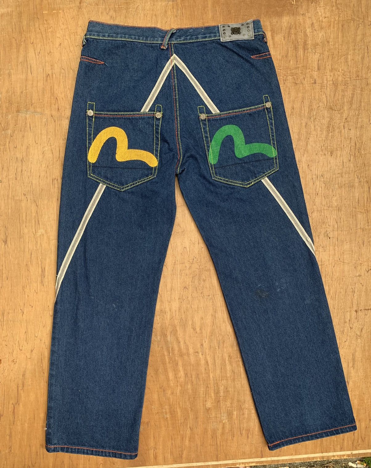 Vintage REVE Evisu Logo Japanese Denim Pants Size US 34 / EU 50 - 15 Thumbnail