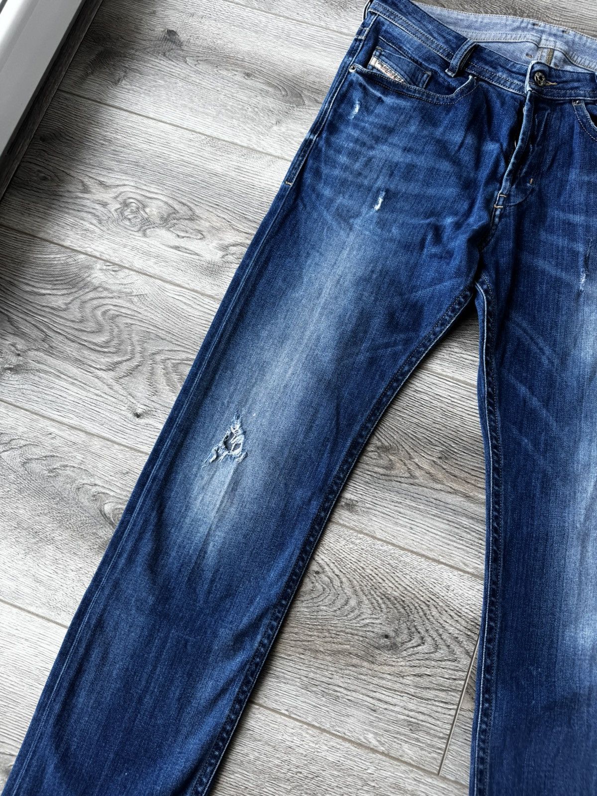Diesel Diesel Akee Men's Blue Faded Jeans Size US 32 / EU 48 - 10 Thumbnail