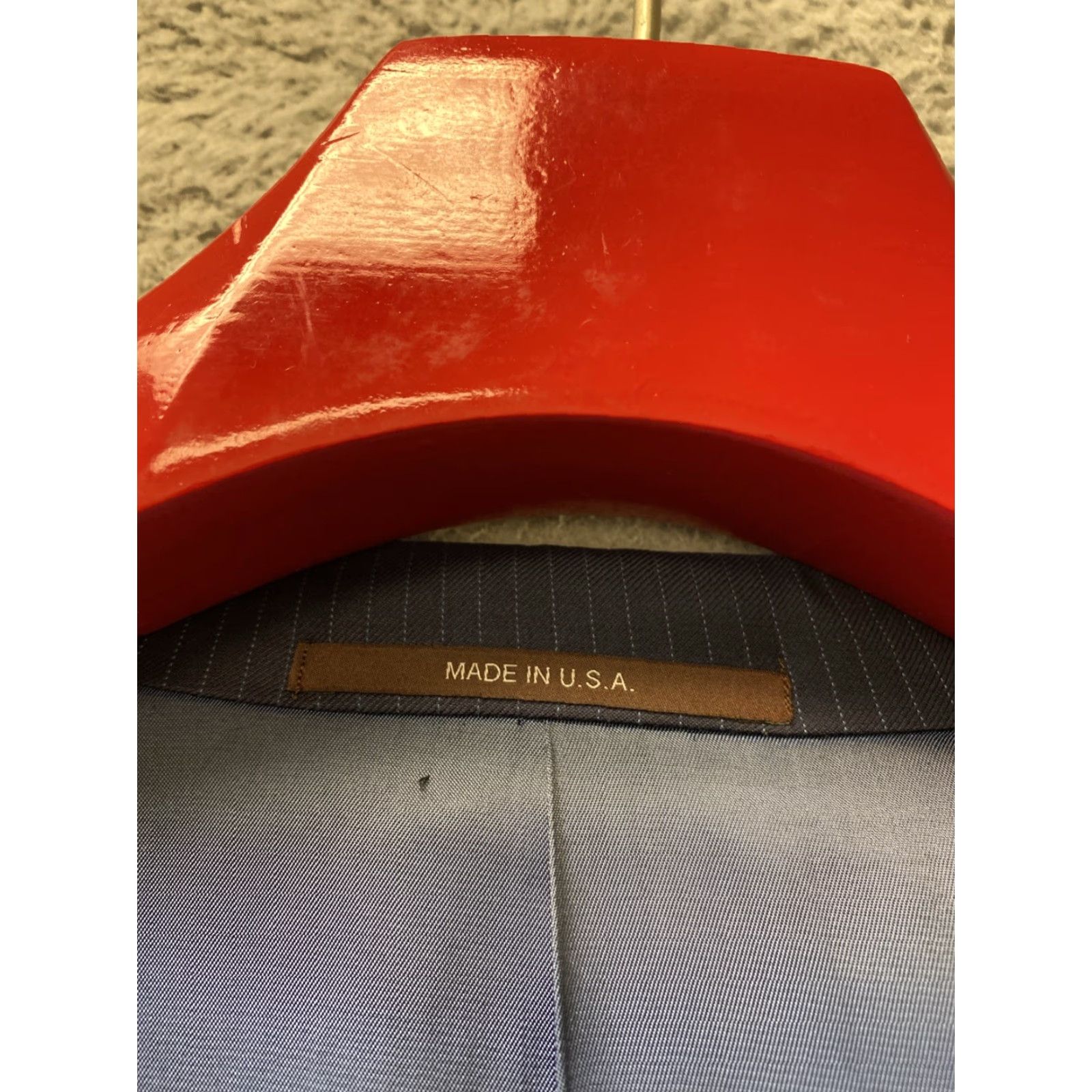 Vintage HICKEY FREEMAN Blazer Suit Jacket Size 44 R Blue Striped Wool Two Button Mens Size 44R - 2 Thumbnail