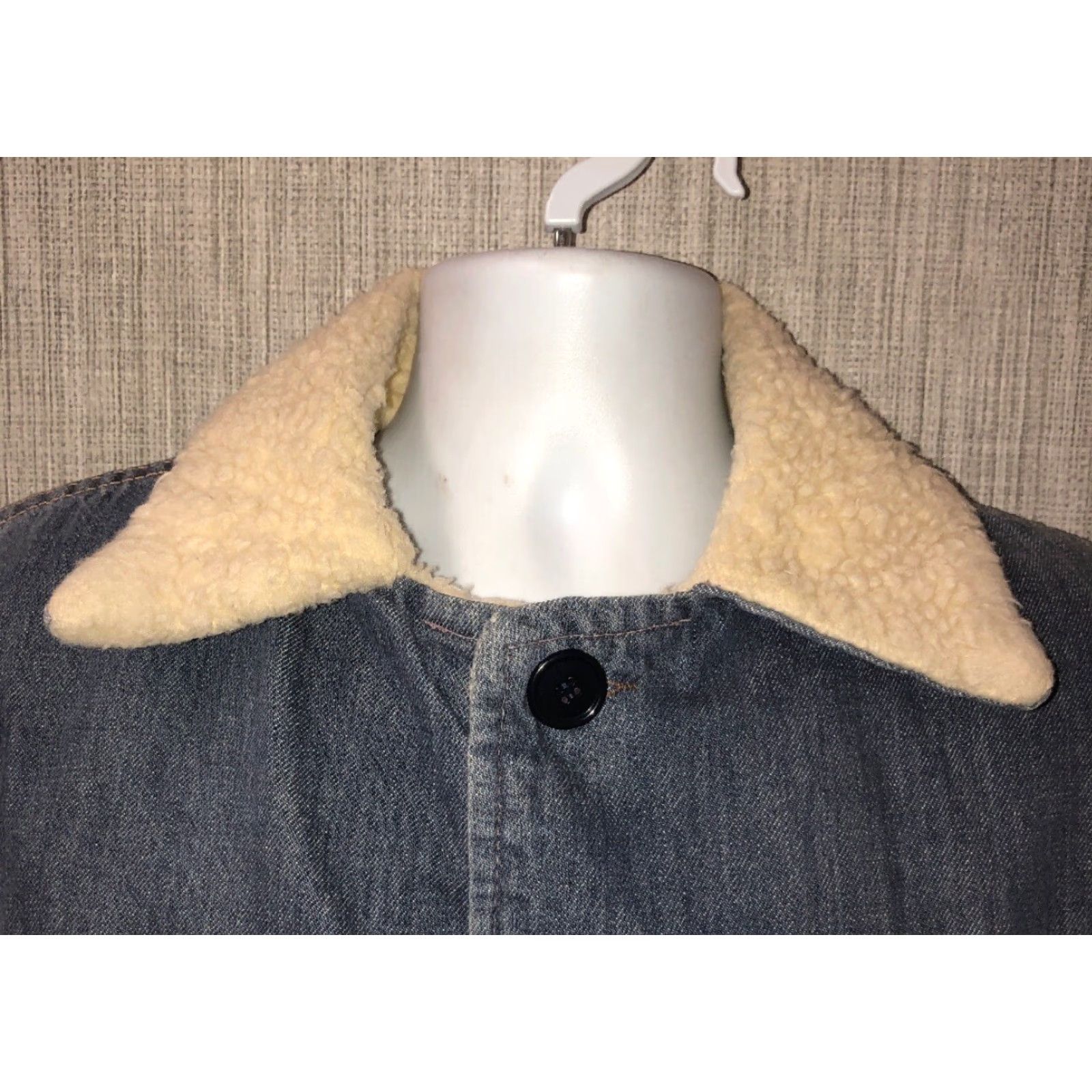 Vintage Roebucks Mens Jacket Blue Sherpa Lined Button Front 23 Inch Armpit M Regular Size US M / EU 48-50 / 2 - 3 Thumbnail