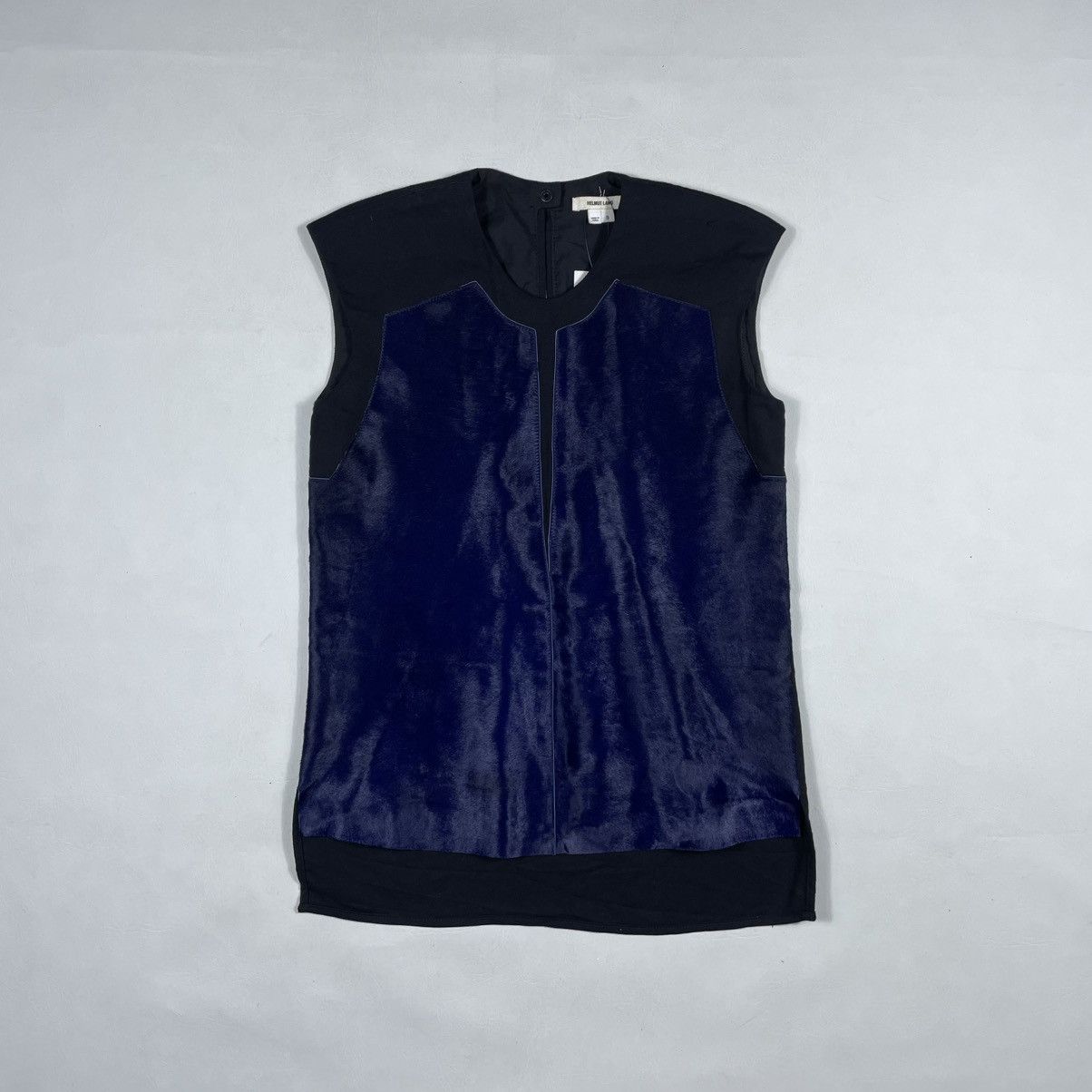 Helmut Lang HELMUT LANG CALF HAIR CAPPED SLEEVELESS BLOUSE Size S / US 4 / IT 40 - 3 Thumbnail