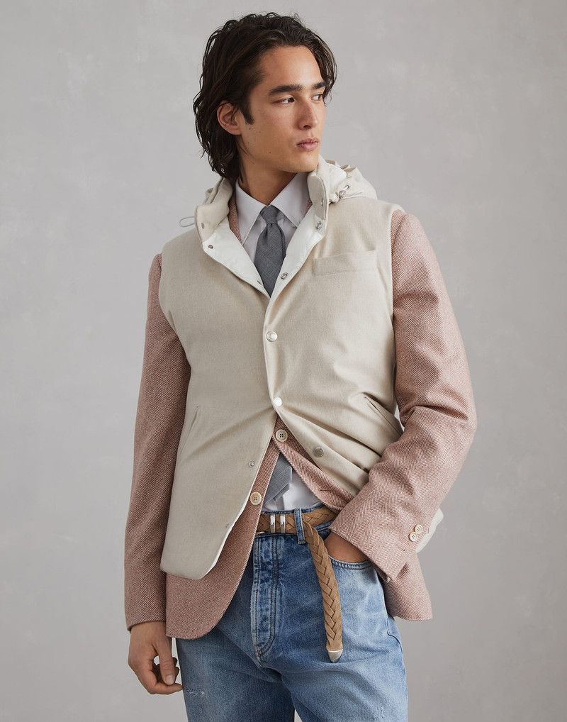 Brunello Cucinelli o1w1db10326 Padded Vest in Light Beige Size US S / EU 44-46 / 1 - 1 Thumbnail