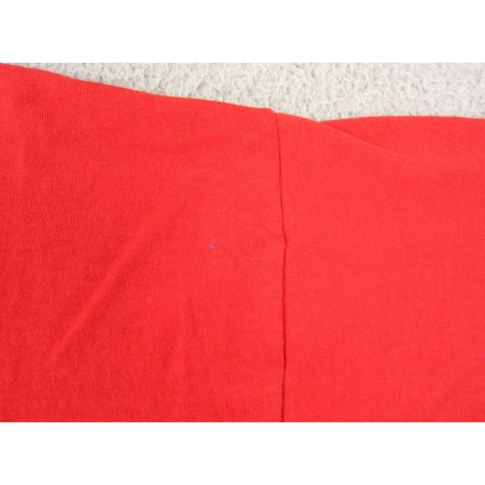 Fruit Of The Loom VINTAGE Shirt Mens Large Red Fruit of the Loom Profit Data Made in USA Good Record Cents 80s 90s USA Size US L / EU 52-54 / 3 - 5 Thumbnail
