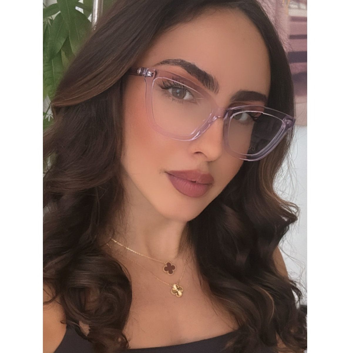 Gucci NEW Gucci GG1686O Lilac Purple Cat Eye Eyeglasses Frames Size ONE SIZE - 1 Thumbnail