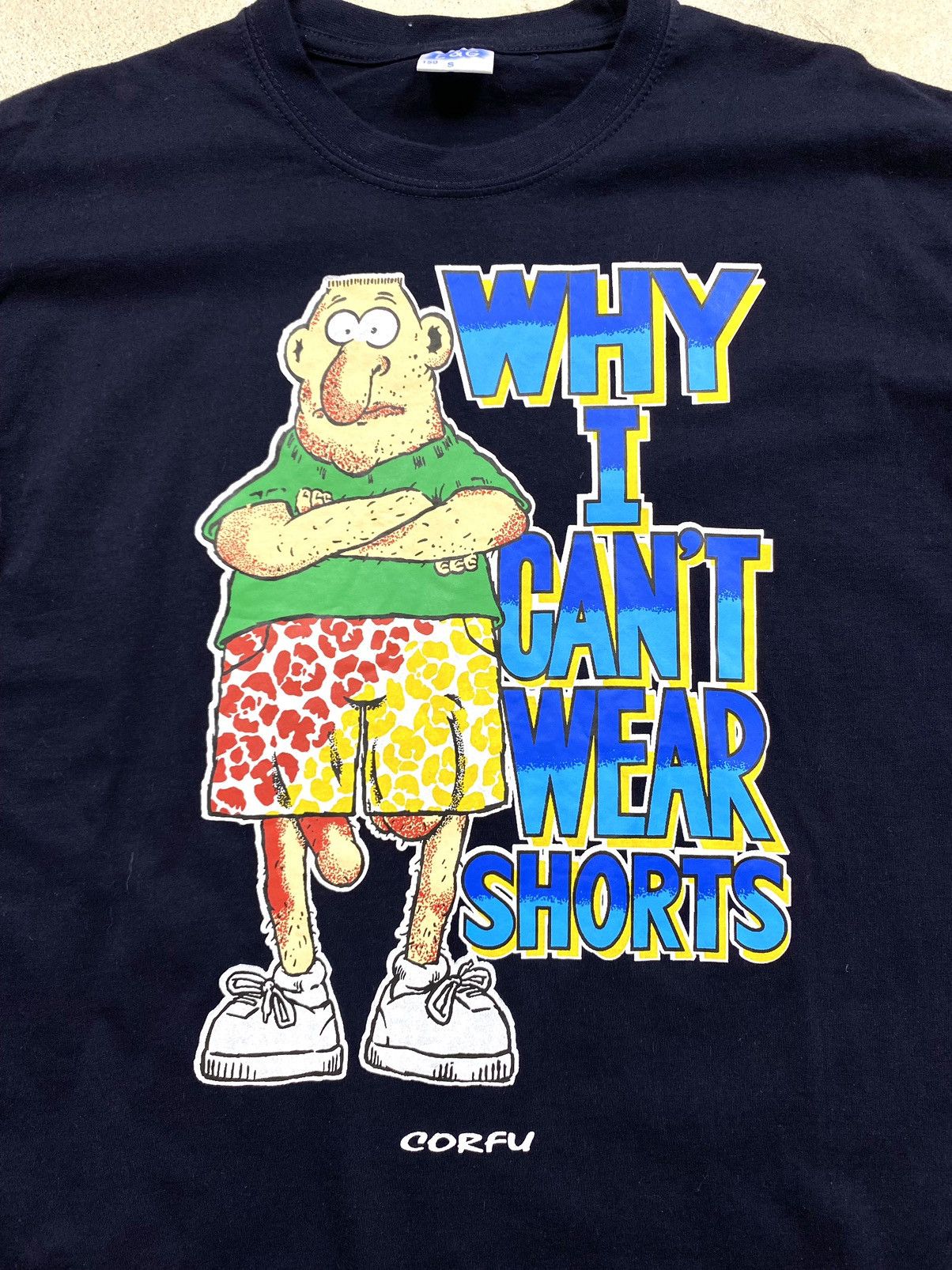 Vintage Y2K 90’s Vintage Why I Can’t Wear Shorts Funny T Shirt Size US M / EU 48-50 / 2 - 4 Thumbnail