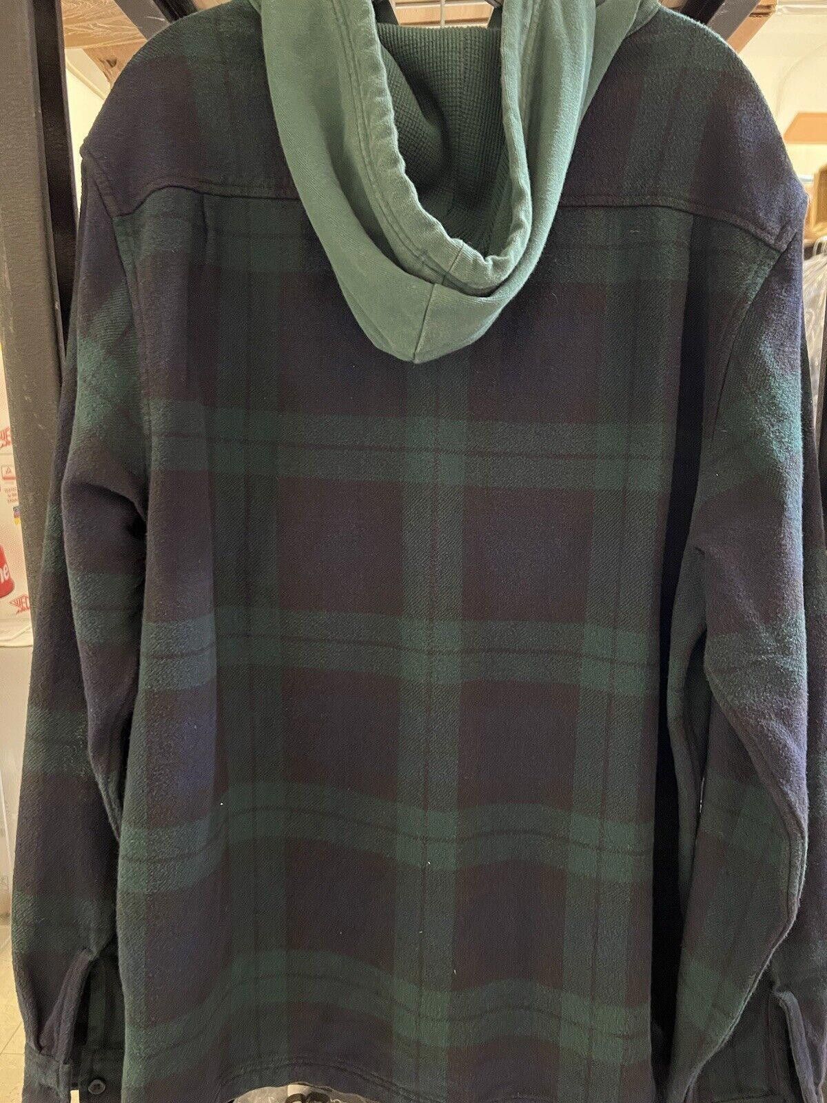 Supreme Supreme Plaid Quarter Zip Hoodie Flannel Green Sz L Size US L / EU 52-54 / 3 - 4 Thumbnail