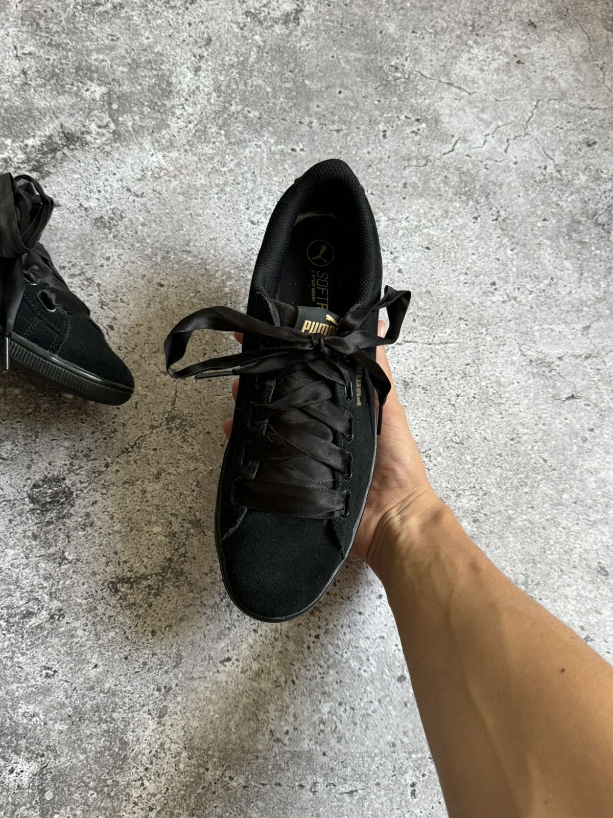 Puma × Vintage Vintage Puma Y2K black glamour sneakers shoes Size US 10.5 / IT 40.5 - 8 Thumbnail