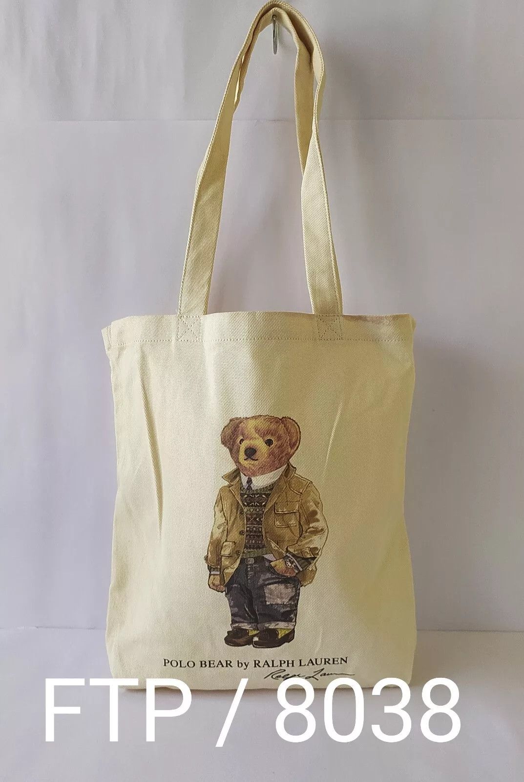 Polo Ralph Lauren Polo Ralph Lauren Polo Bear Cotton Canvas Tote Bag IFD 8038 Size ONE SIZE - 11 Thumbnail