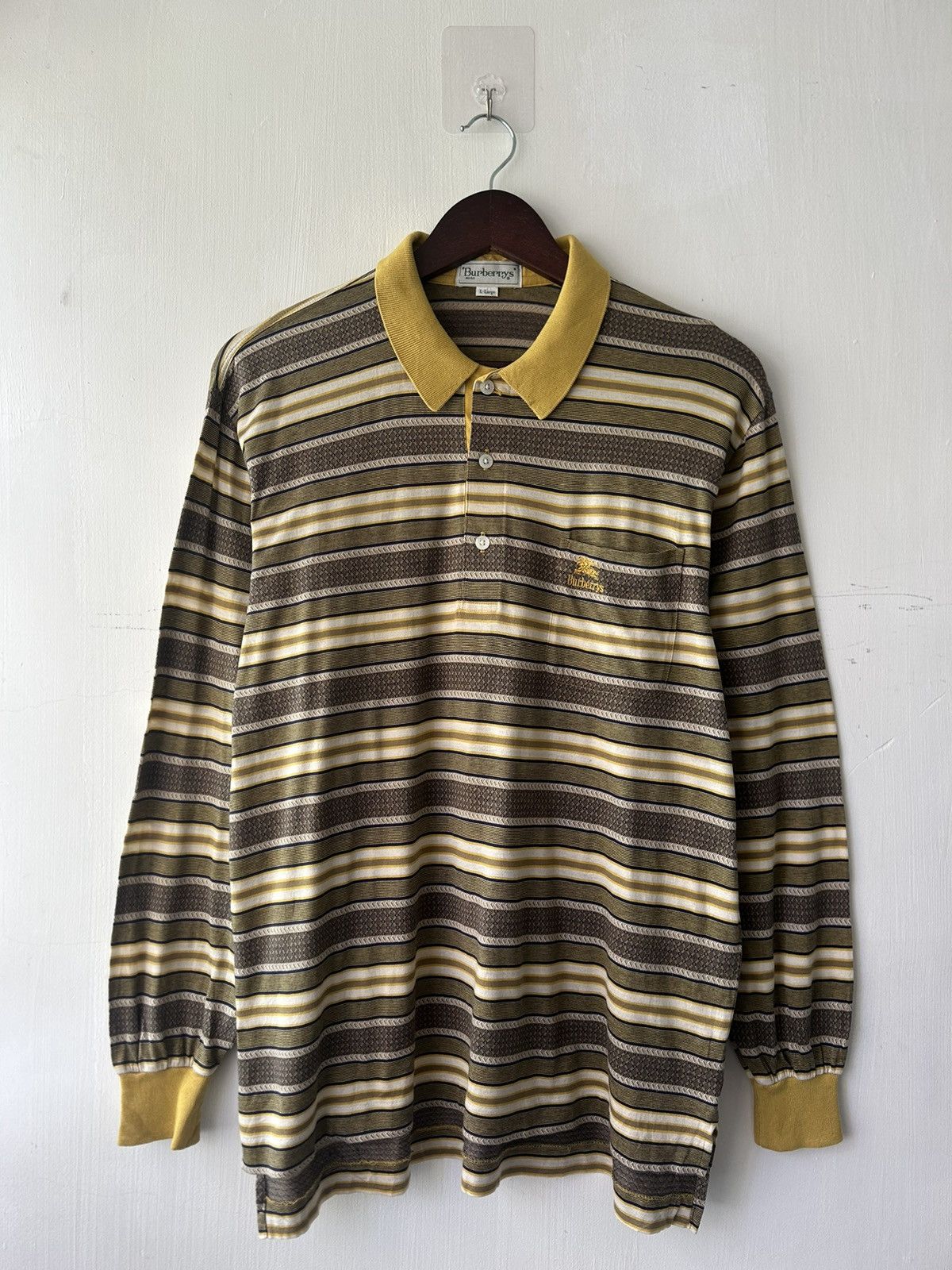 Burberry 1990s Burberrys Pocket Stripes Shirt Size US L / EU 52-54 / 3 - 3 Thumbnail