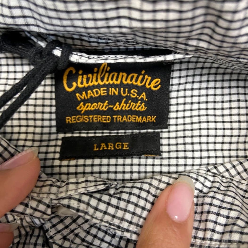Vintage VINTAGE Civilianaire Sport Shirt Mens Large White Black Check Casual Trendy Button Up Size US L / EU 52-54 / 3 - 7 Thumbnail