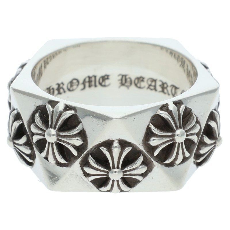 Chrome Hearts Pentagon CH Plus Silver Ring