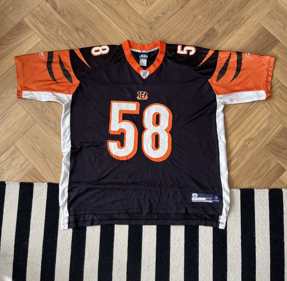 Reebok Vintage Rey Maualuga Cincinnati Bengals #58 Reebok Jersey Size US XXL / EU 58 / 5 - 1 Thumbnail
