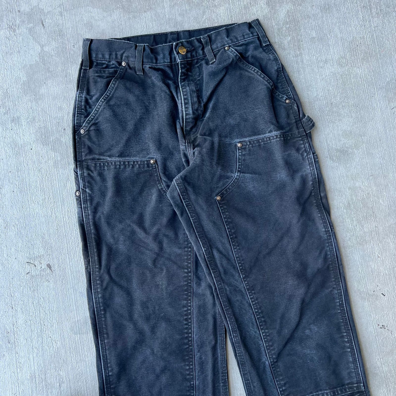 Carhartt × Vintage Carhartt black double knee work wear carpenter pants Size US 29 - 2 Thumbnail