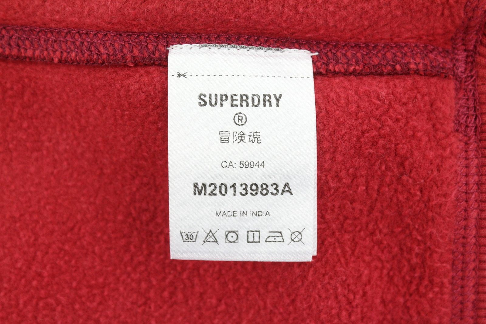 Superdry VINTAGE ATH HALF ZIP M Red Logo Cotton Pullover 87121 Size US M / EU 48-50 / 2 - 7 Thumbnail