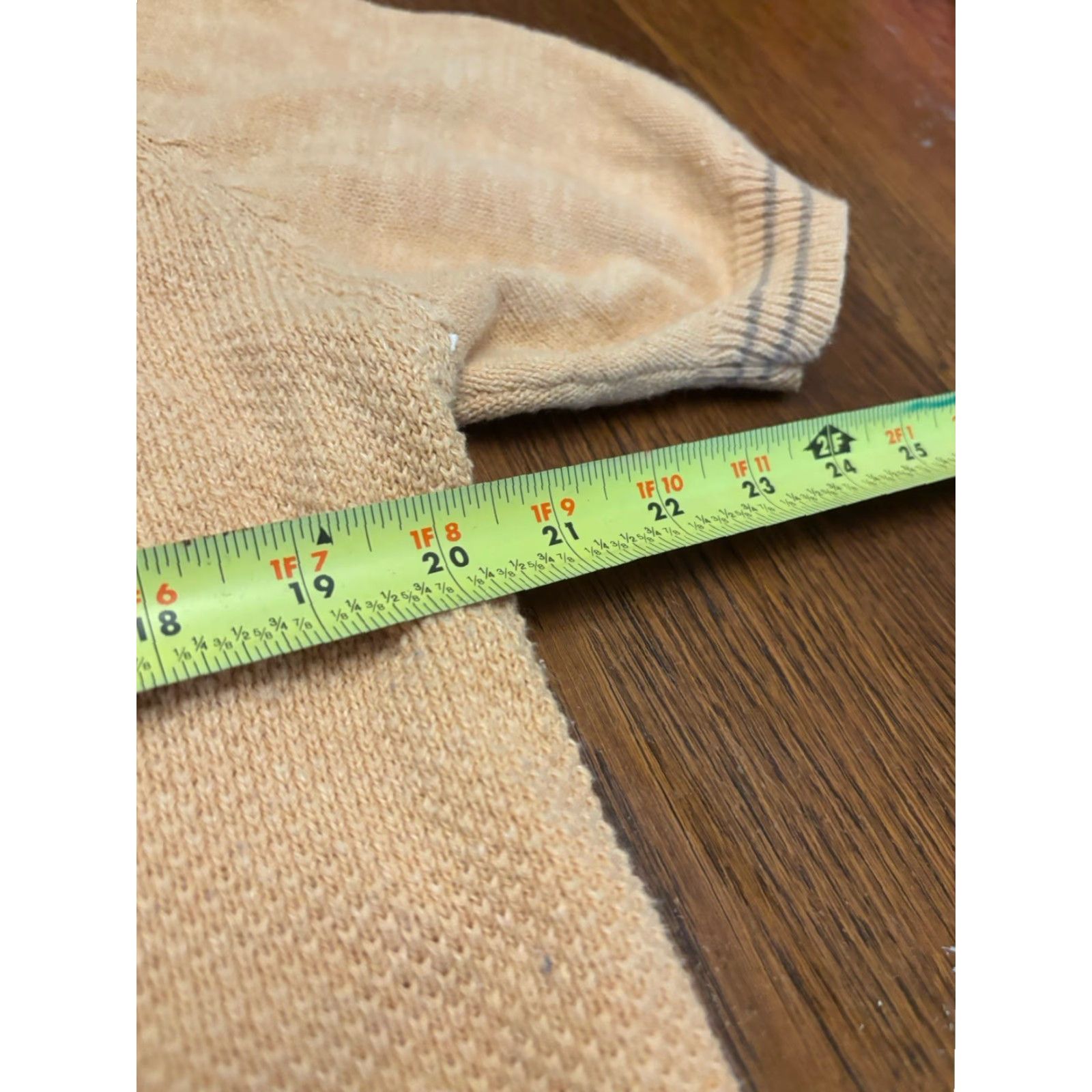 Vintage VINTAGE 60s 70s Unbranded Knit Polo Shirt M Peach Nylon 1/4 Zip Collared Short Sleeve Mens Polo 60s 70s USA Size US M / EU 48-50 / 2 - 2 Thumbnail