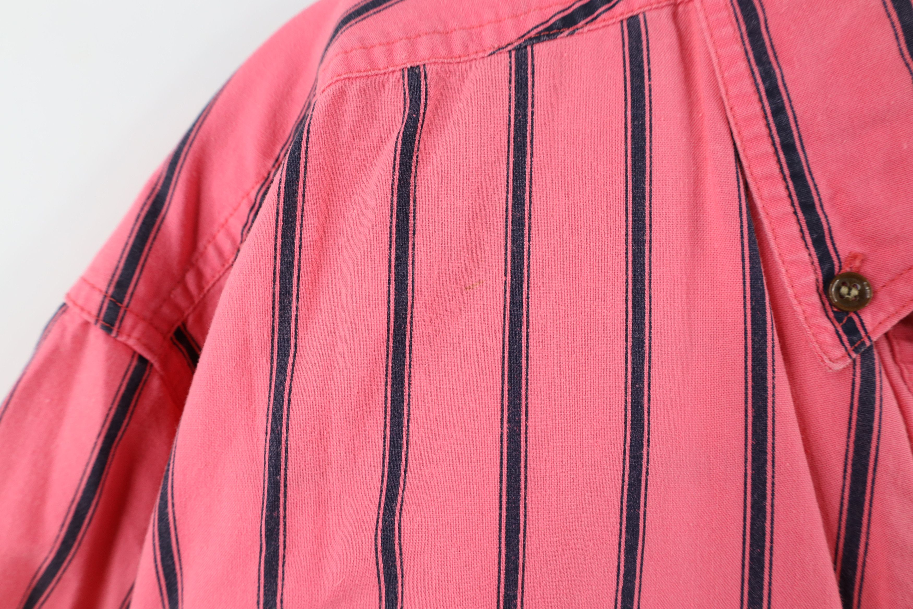 Vintage Vintage 90s Streetwear Striped Big Pocket Button Down Shirt Size US L / EU 52-54 / 3 - 4 Thumbnail