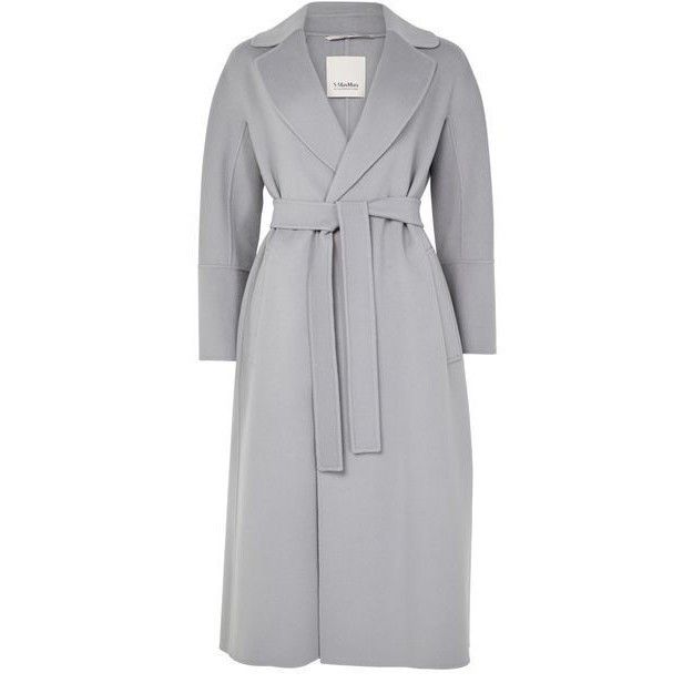 Max Mara MAX MARA Longline Belted Gray Wool Long Coat New & Authentic Size S / US 4 / IT 40 - 1 Thumbnail
