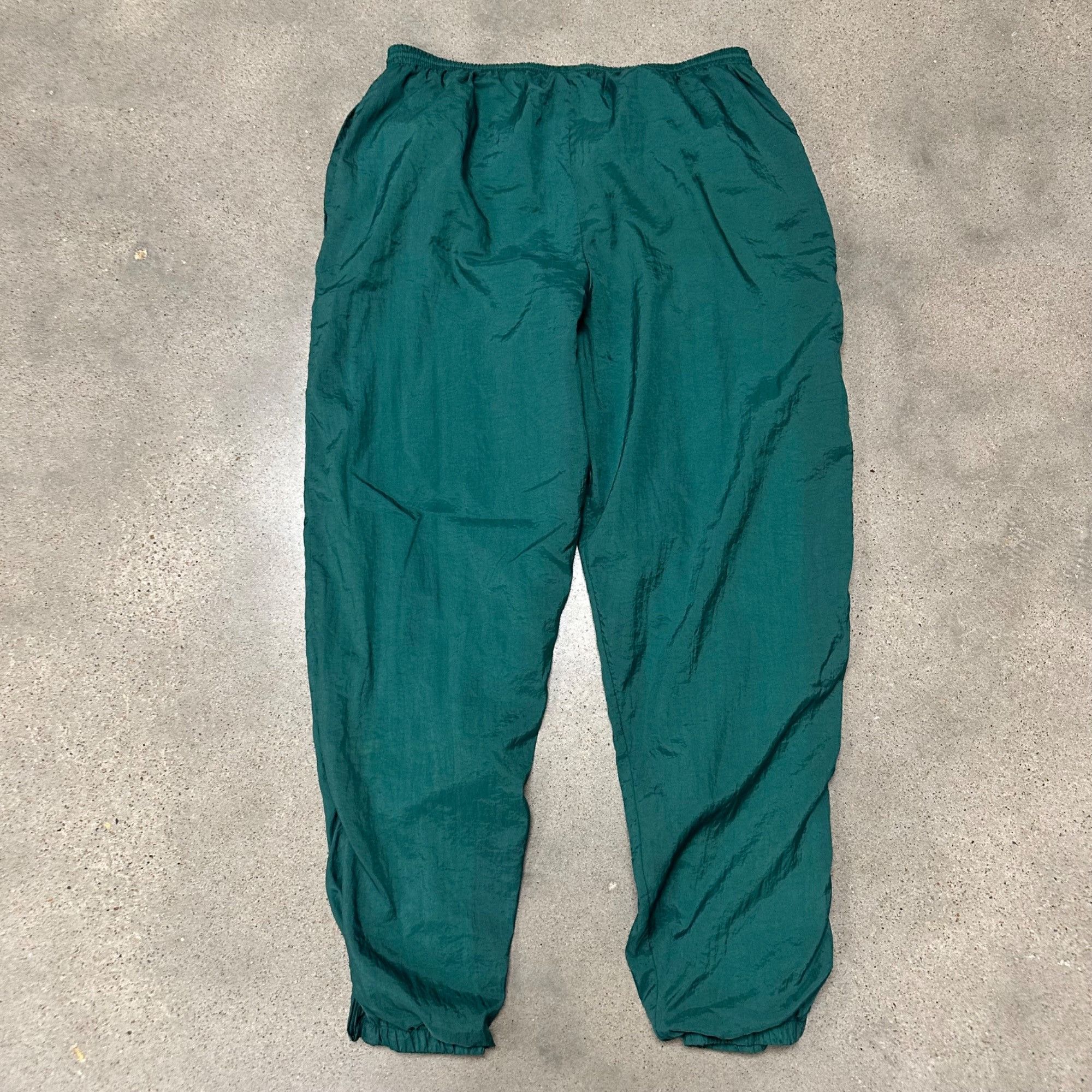 Nike × Vintage Vintage 90s Nike for Champs Sports Green Nylon Track Pants Size US 34 / EU 50 - 3 Thumbnail