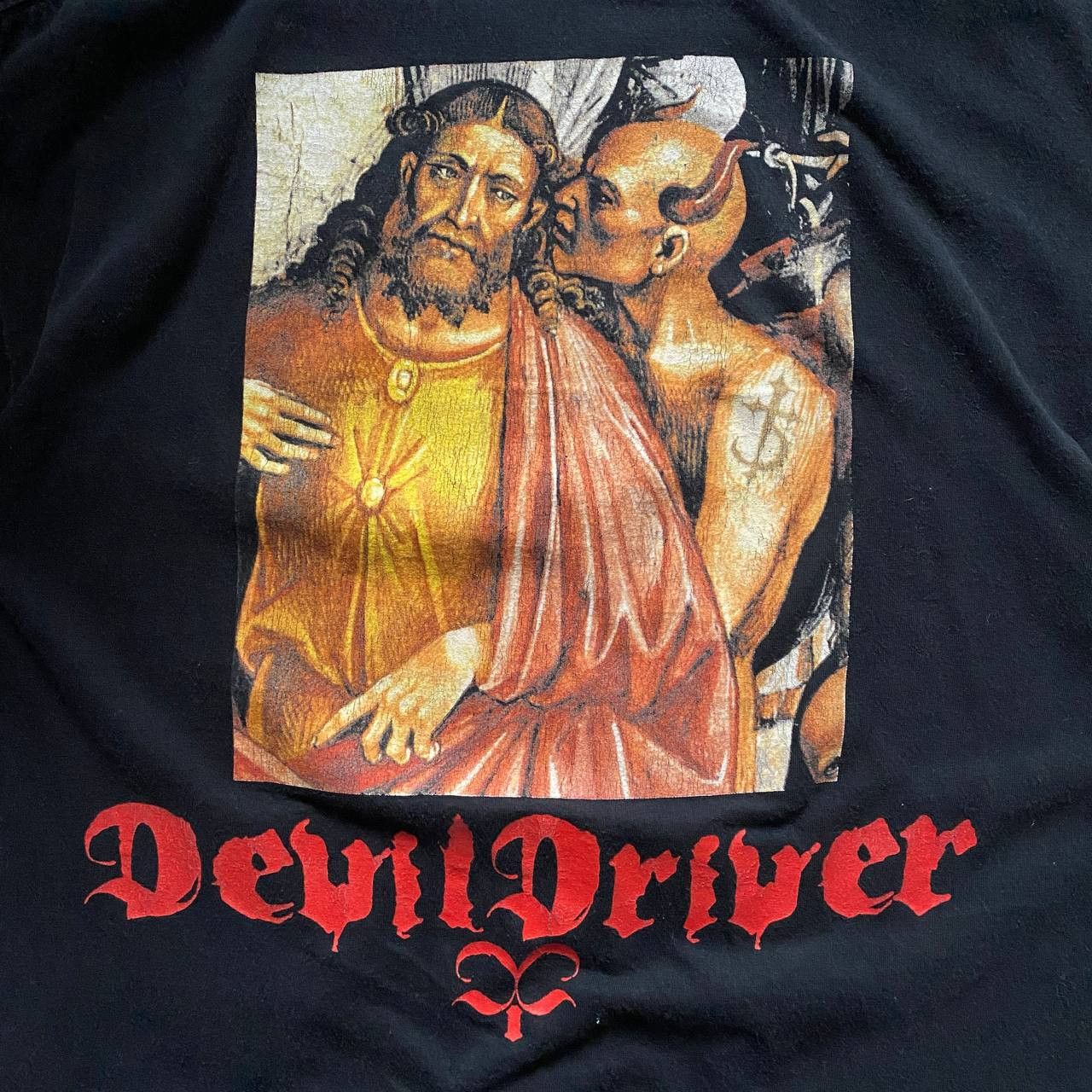 Band Tees VINTAGE Y2K DEVIL DRIVER GOD AND DEVIL RARE FADED T SHIRT Size US XL / EU 56 / 4 - 3 Thumbnail